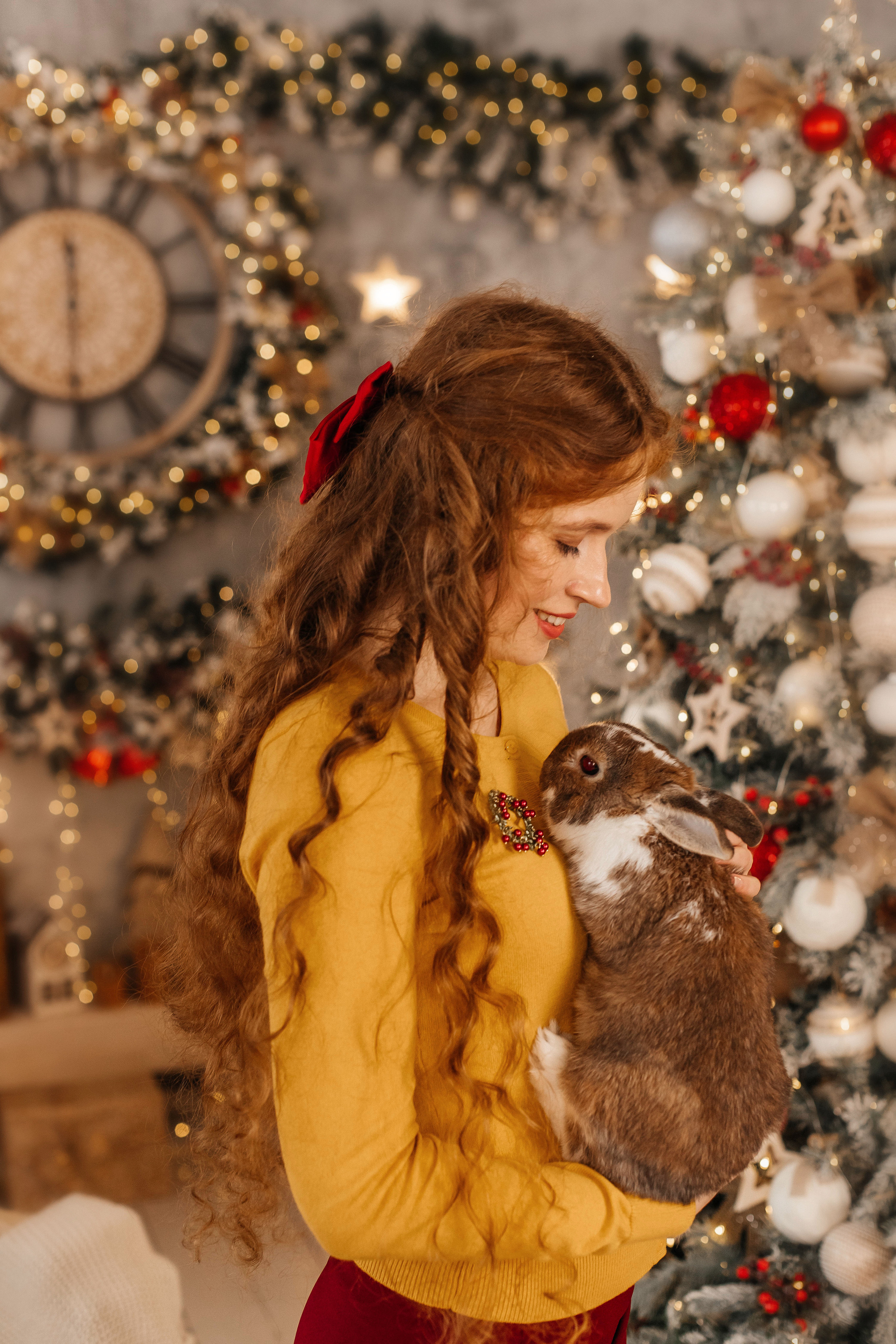 Новогодняя семейная фотосессия в студии с ребенком. Свадебный и семейный фотограф в Москве