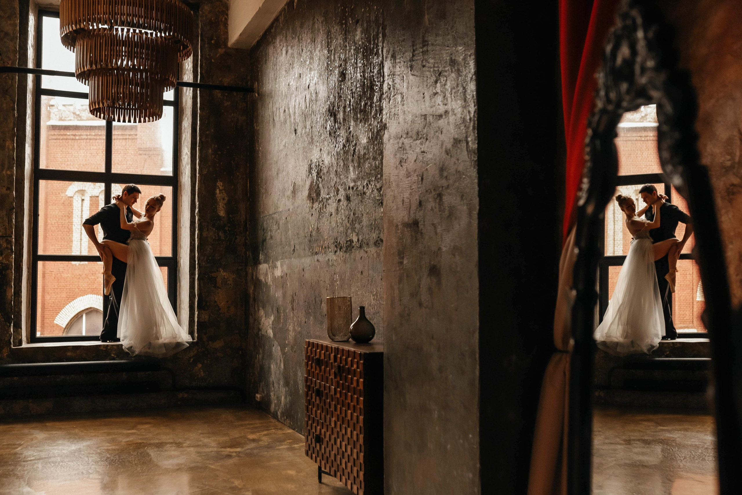 Свадебная фотосессия в студии. Свадебный и семейный фотограф в Москве