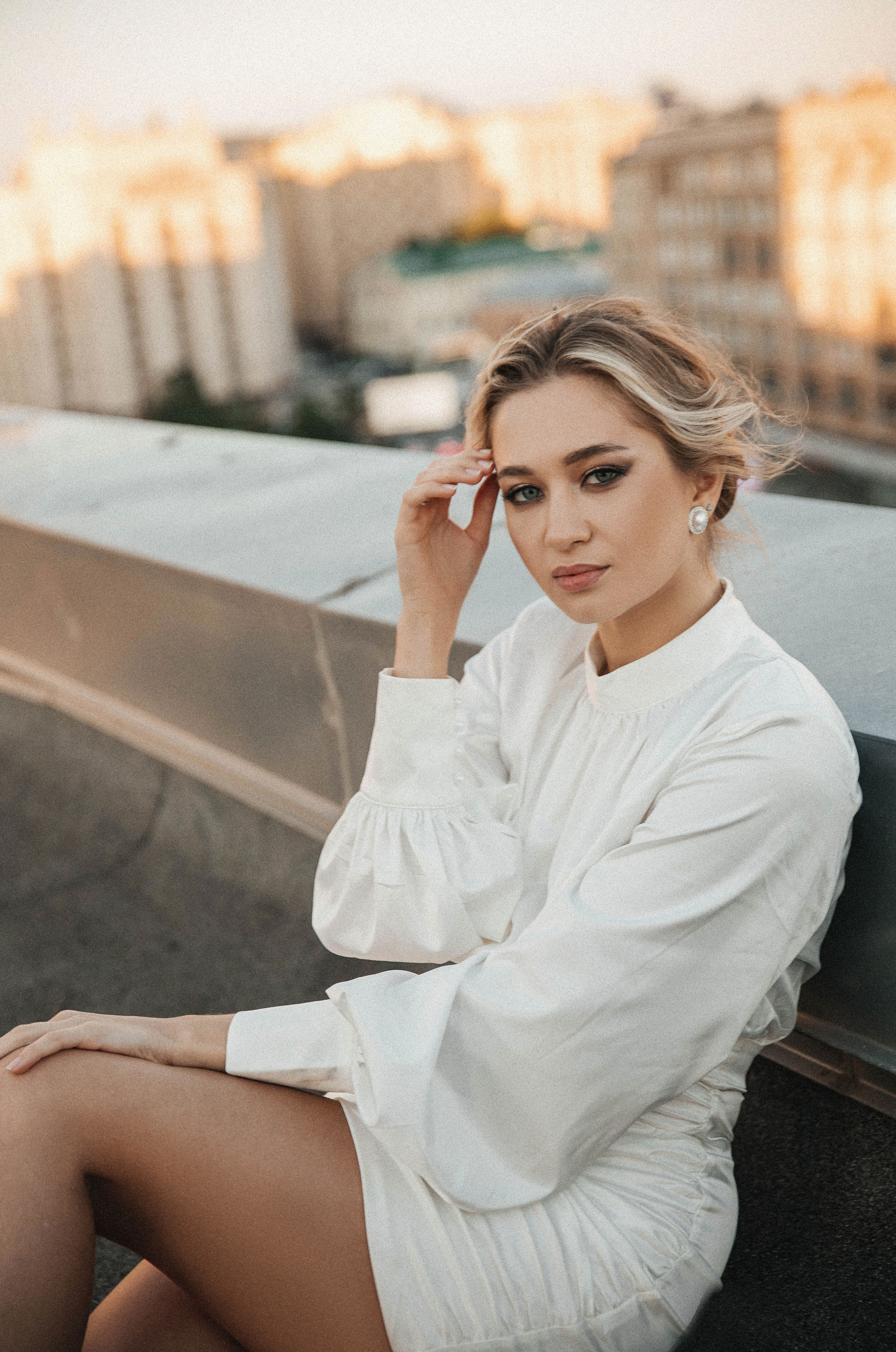 Свадебная фотосессия на крыше. Свадебный и семейный фотограф в Москве