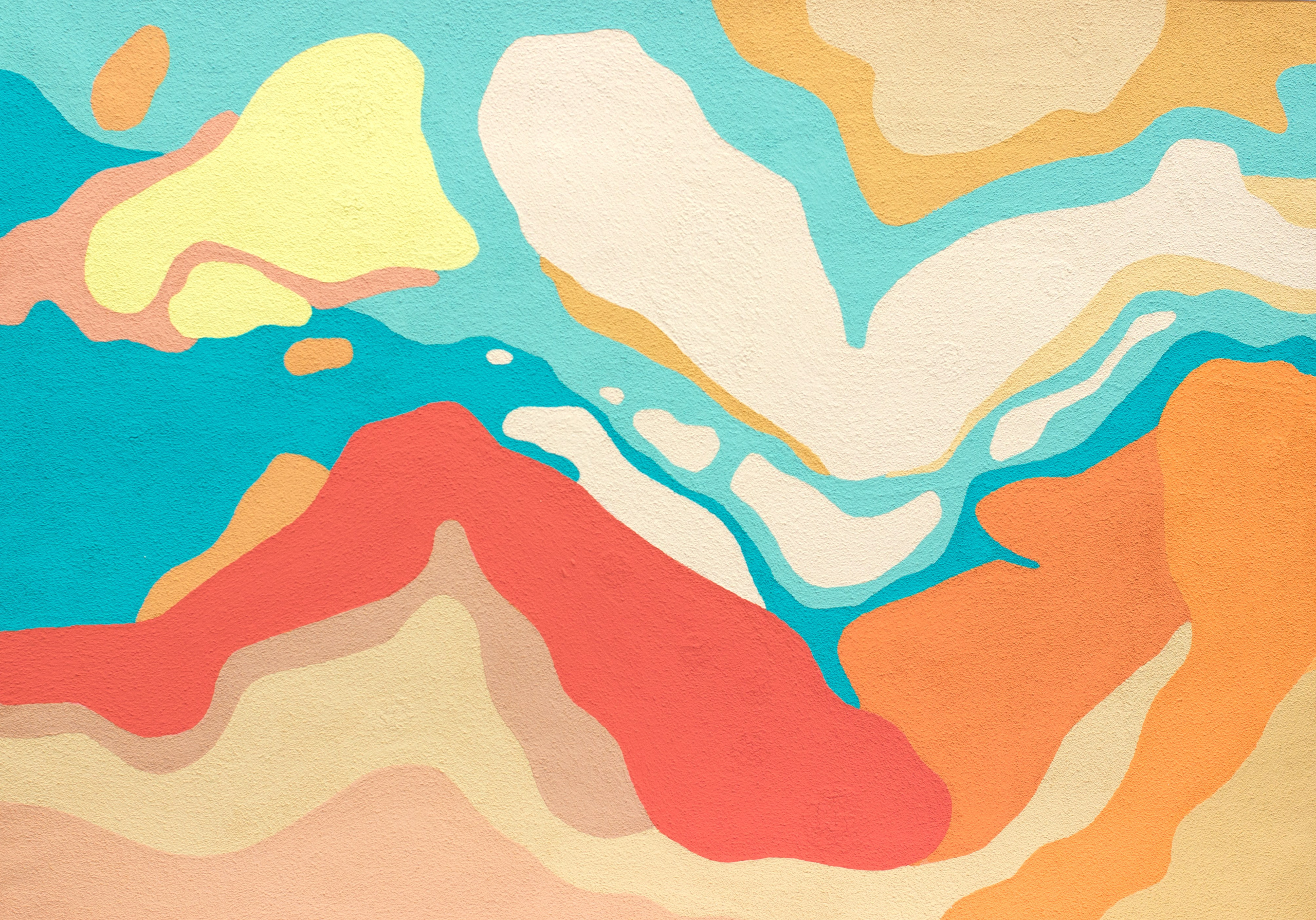 РУСЛО РЕКИ бумага, манка, гуашь, колеровочная паста 50х70 см 2020 г 30.000 р