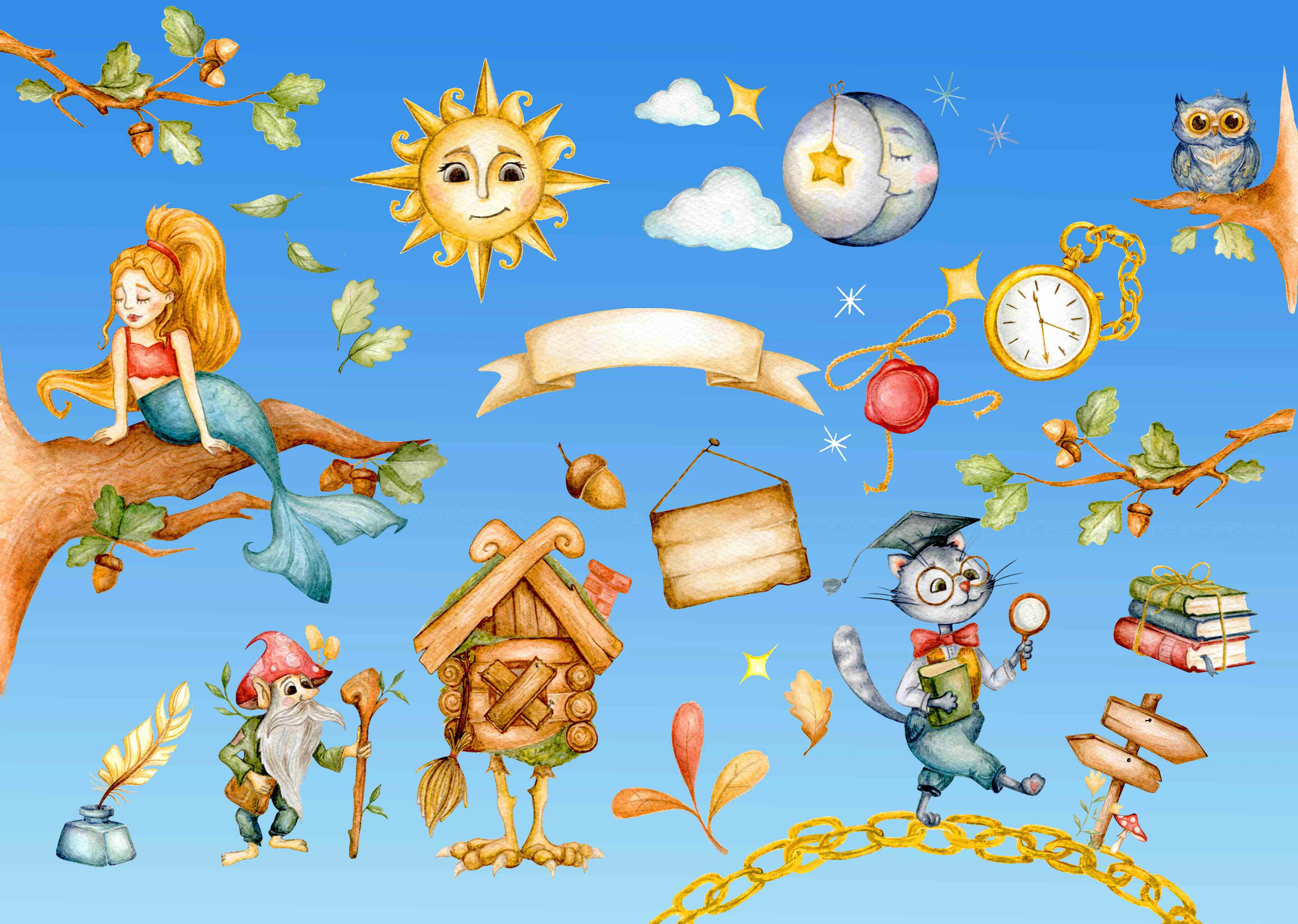 Дизайн альбома Лукоморье. Выпускной школьный альбом в Москве / Школьный фотограф Юлия Михайленко