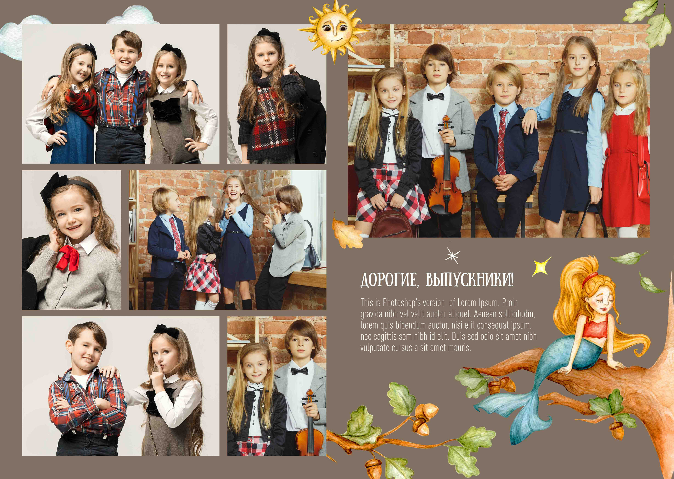 Дизайн альбома Лукоморье. Выпускной школьный альбом в Москве / Школьный фотограф Юлия Михайленко