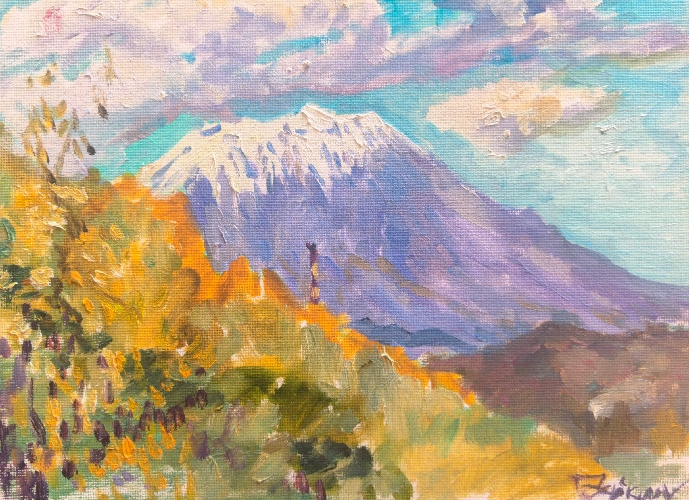 Вулкан Козельский в разное время, А5. Художник и гид по Камчатке Евгений Чайкин