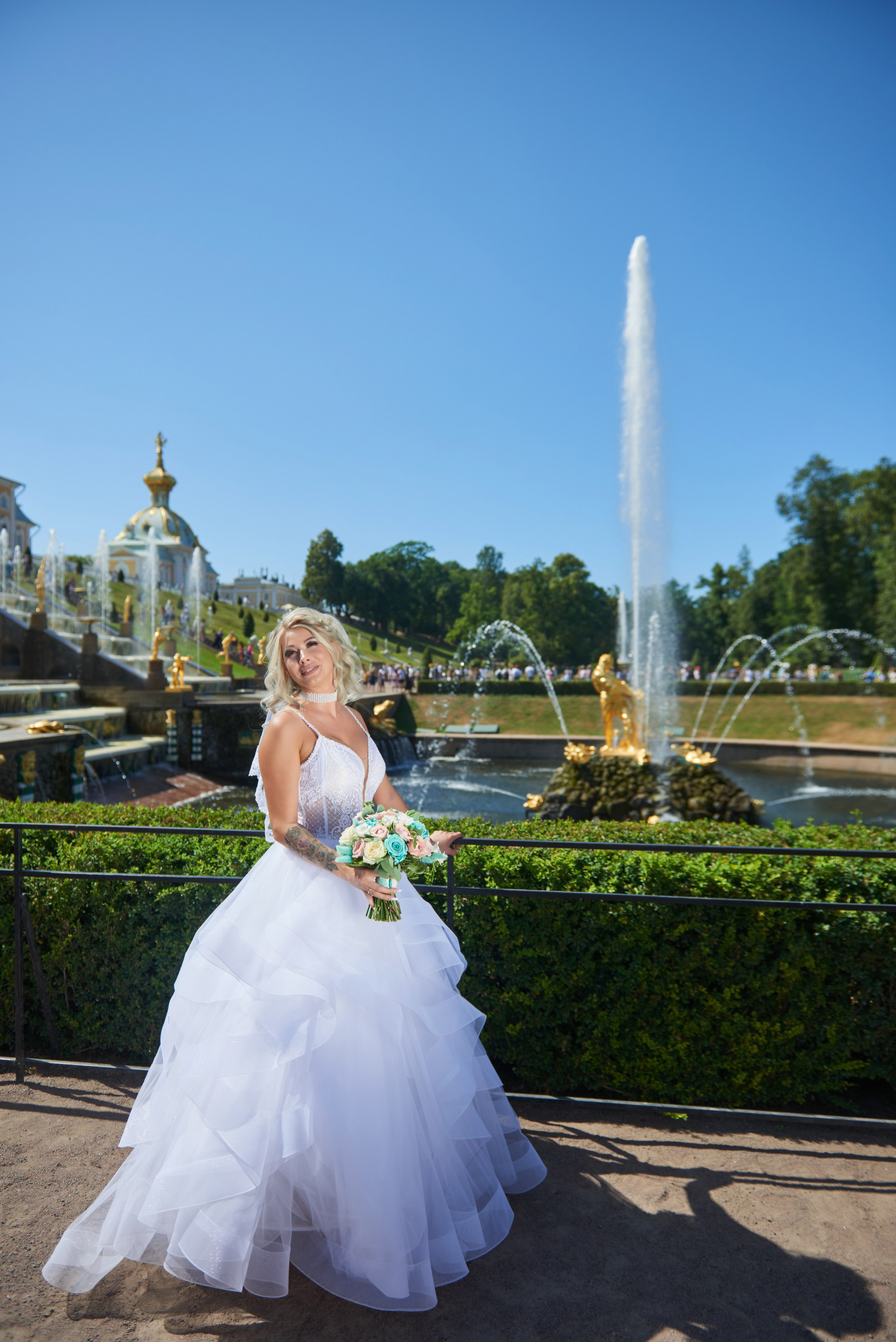 Свадебная прогулка в Петергофе. Портретный, семейный и свадебный фотограф в Санкт-Петербурге и в Пушкине Ширяев Денис