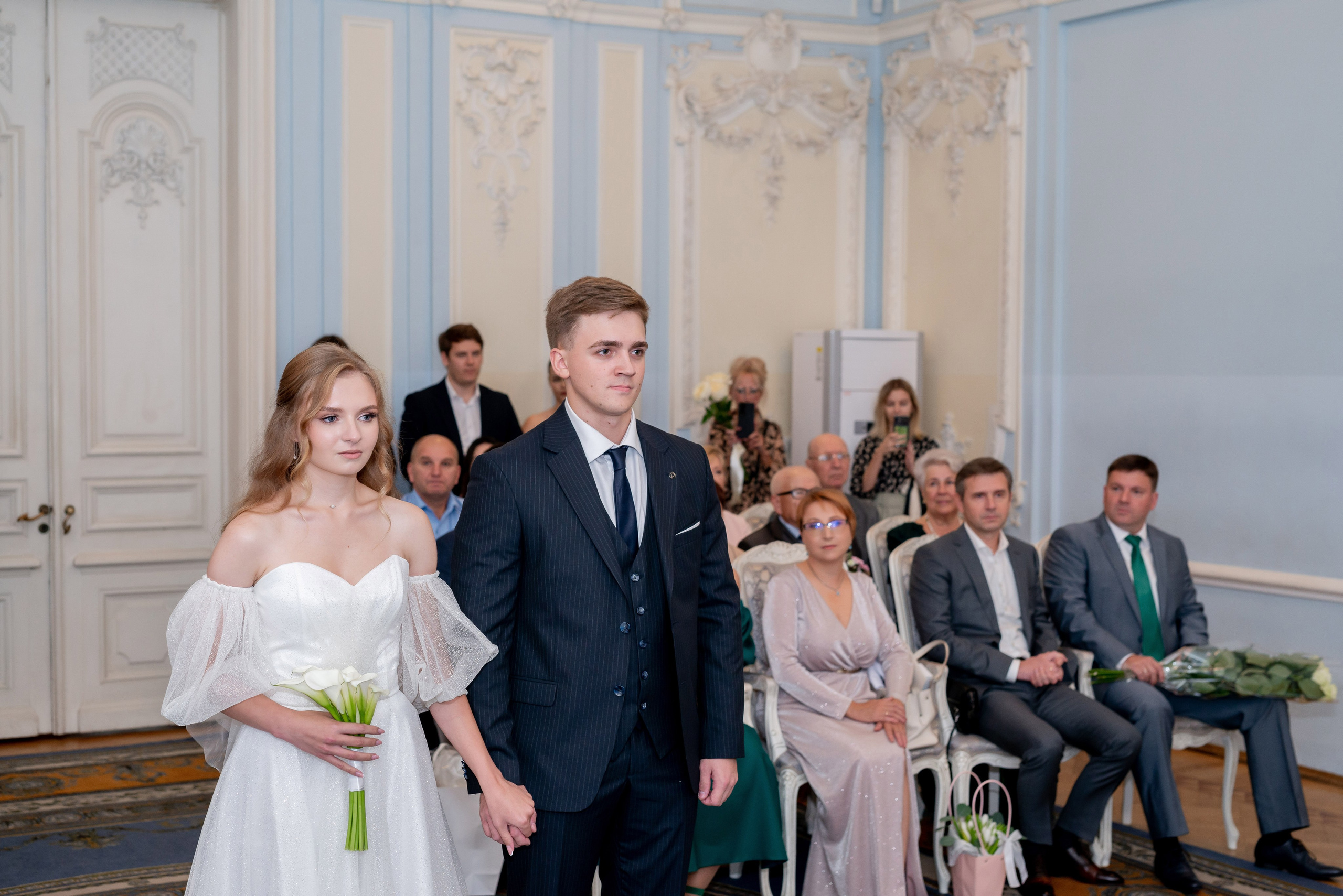 Анастасия и Михаил (Второй Дворец Бракосочетания на Фурштатской улице 52, фотосессия в Таврическом парке). Портретный, семейный и свадебный фотограф в Санкт-Петербурге и в Пушкине Ширяев Денис