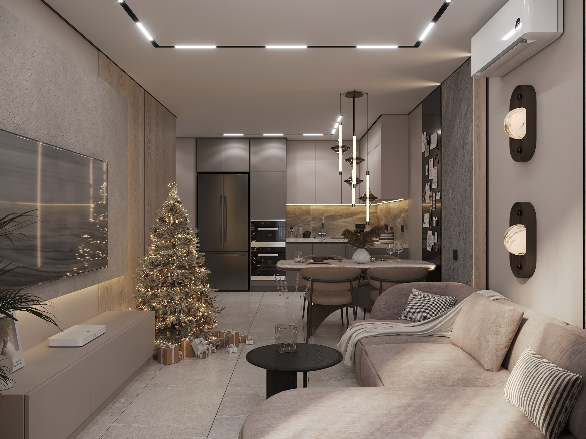 ЖК Западный луч, квартира 83,7 м². БК студия дизайна интерьера