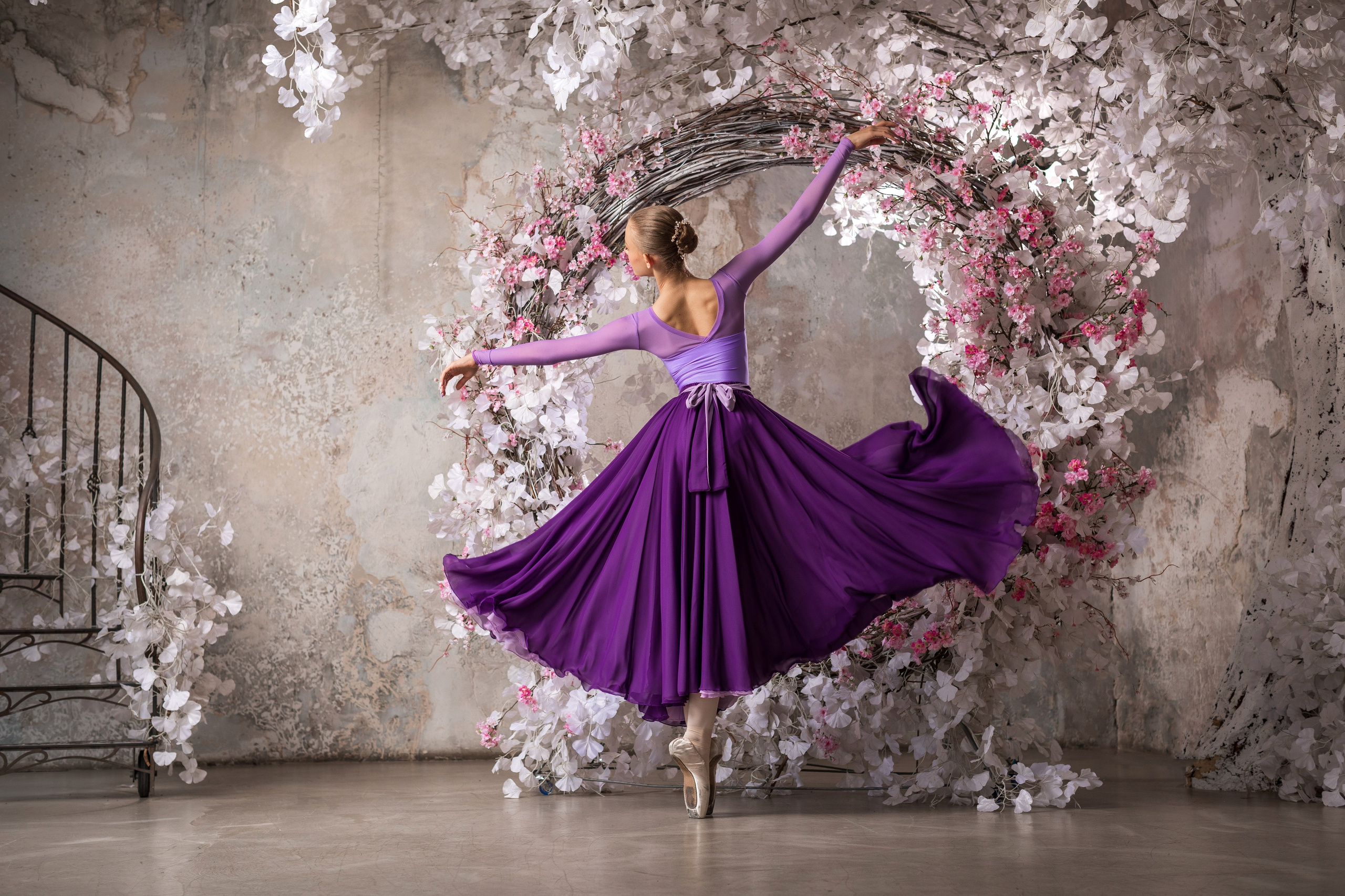 Фиолетовая воздушная длинная юбка напрокат. Балетный фотограф Алина Ханько — Душа Балета