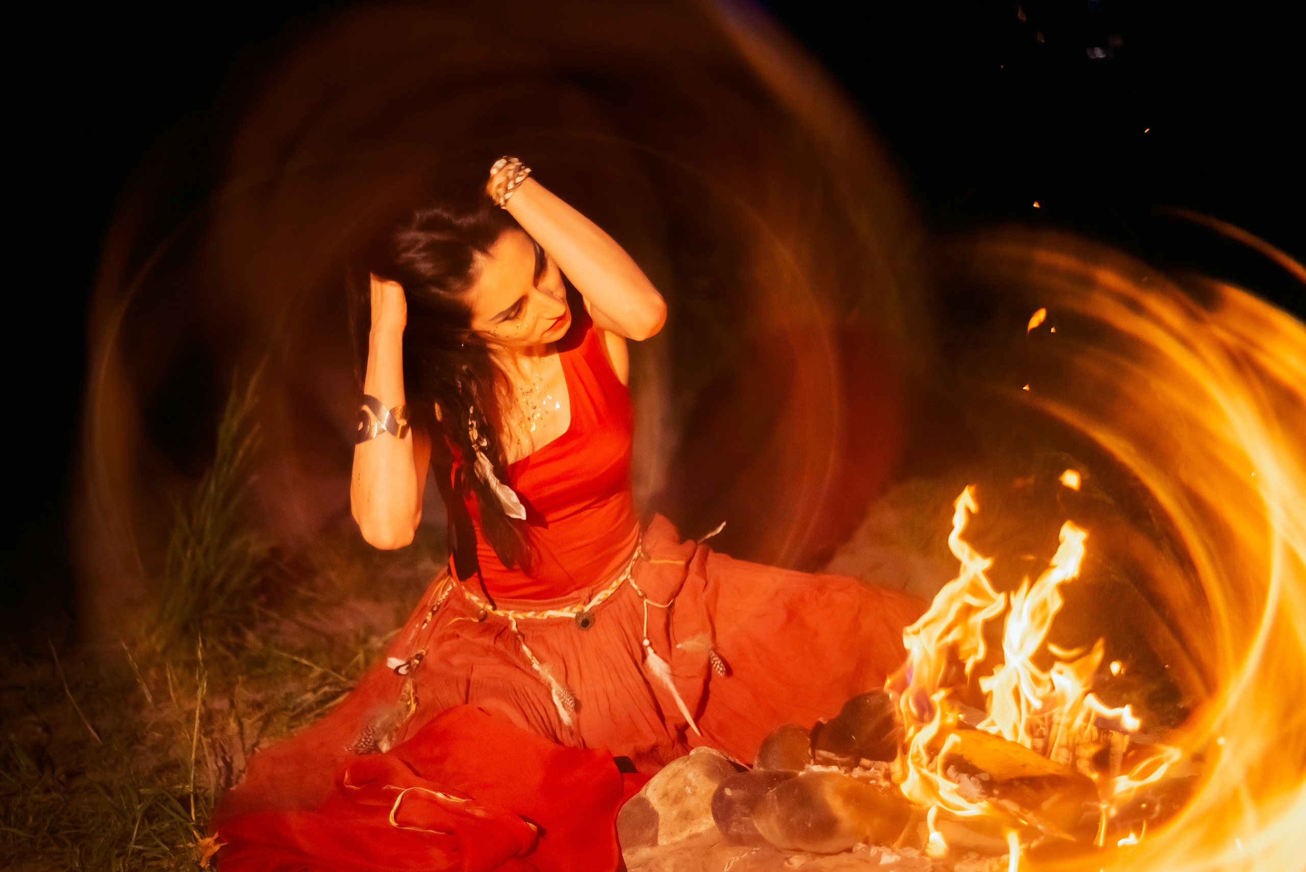 У костра. Семейный и женский фотограф Лоо Краснодар Сочи Энем Татьяна Трибурт