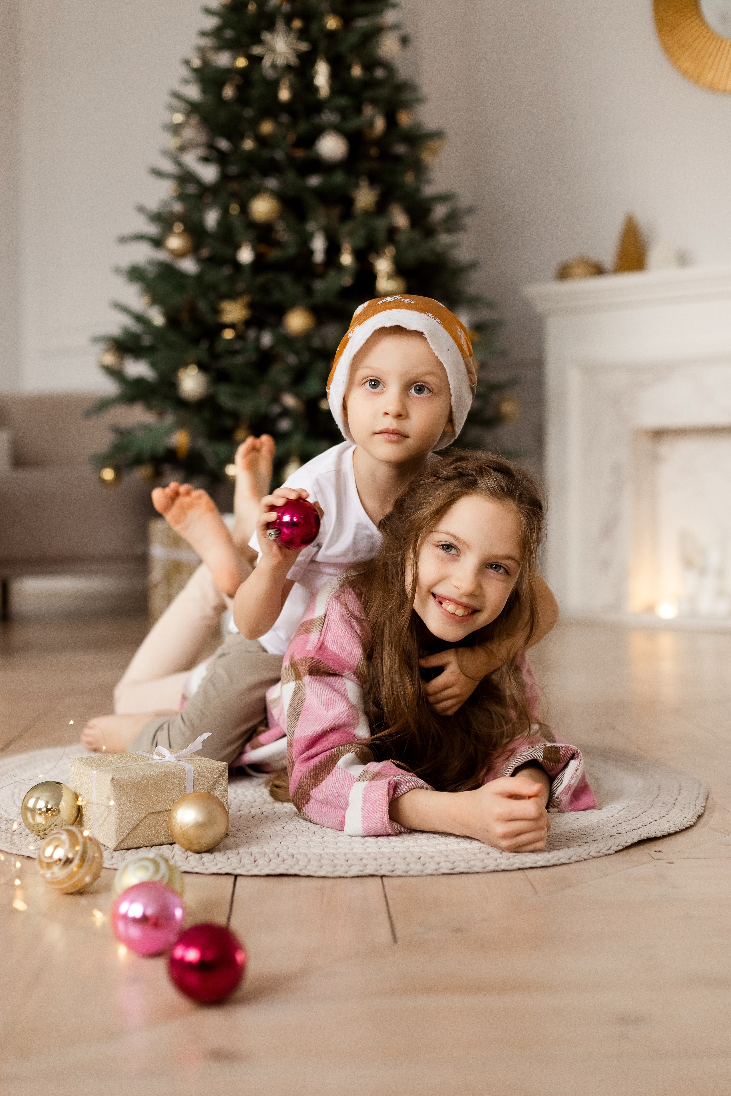 Новогодняя семейная съемка в Villa Nina. Семейный фотограф в Екатеринбурге Маргарита Курносова