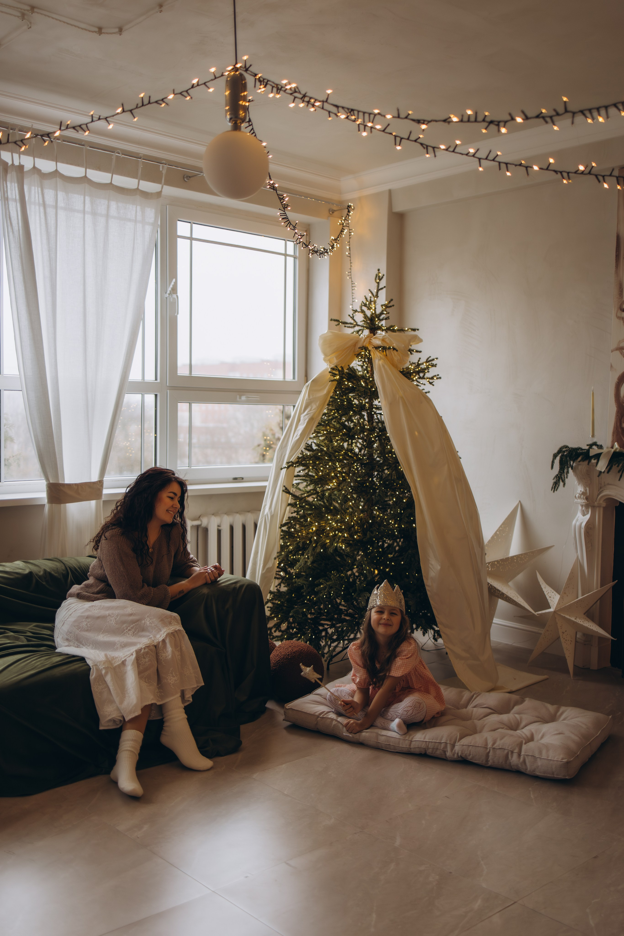 Мамочка и доченька в студии, г. Обнинск (Калужская обл.). Надежда Стар семейный и церковный фотограф в Жукове и Калужской области