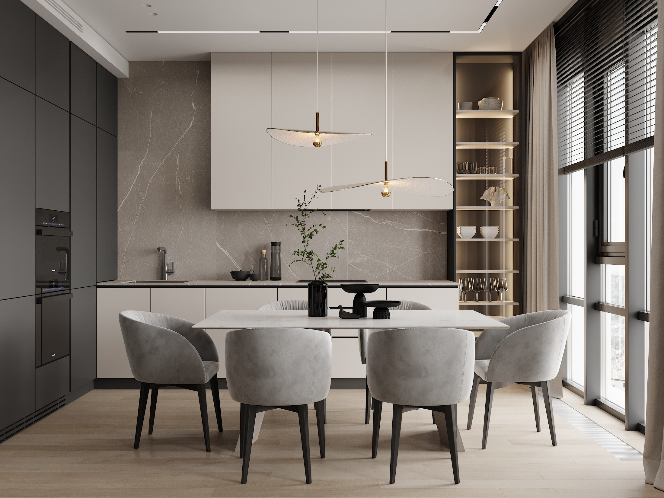 ЖК Новатория 112.5 кв.м. Дизайнер интерьера и 3D визуализатор Ванчугова Ольга