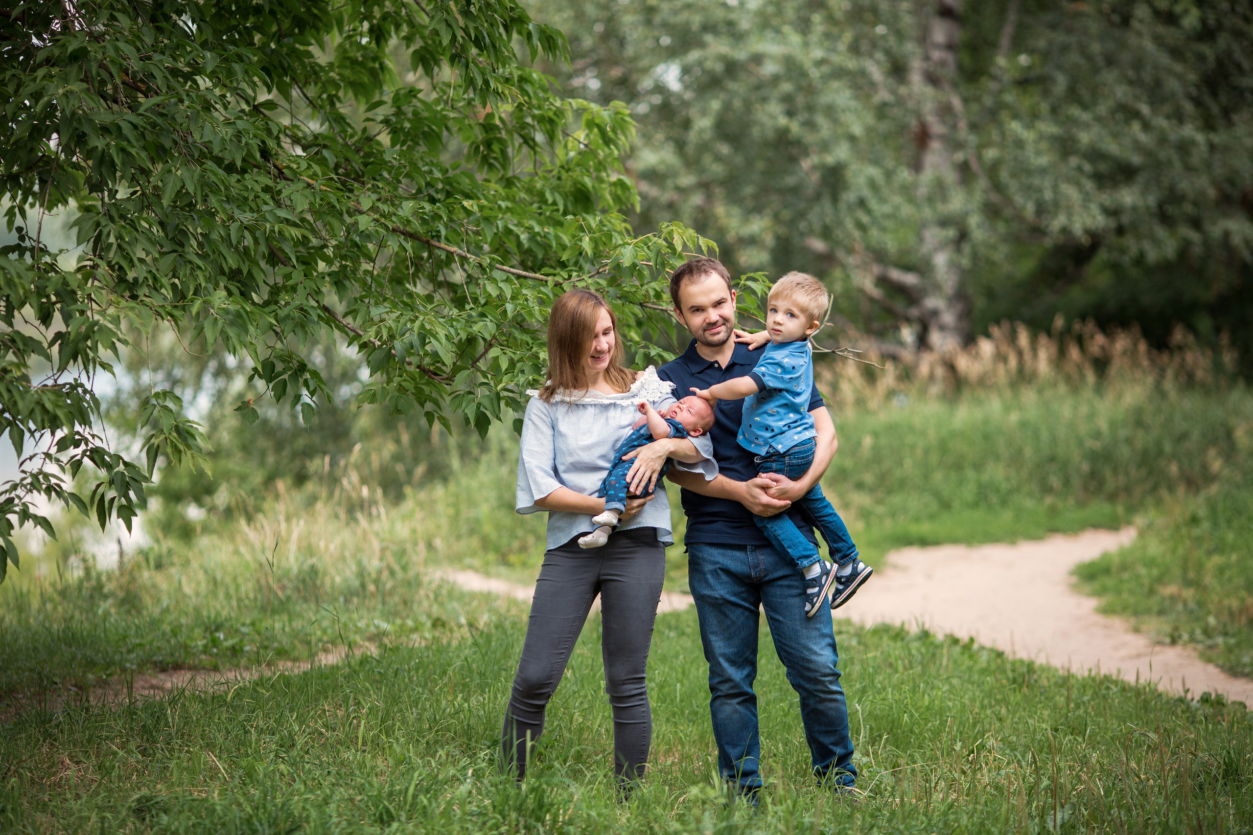 Евгения и семья. Фотограф на Крещение, семейный фотограф в Москве
