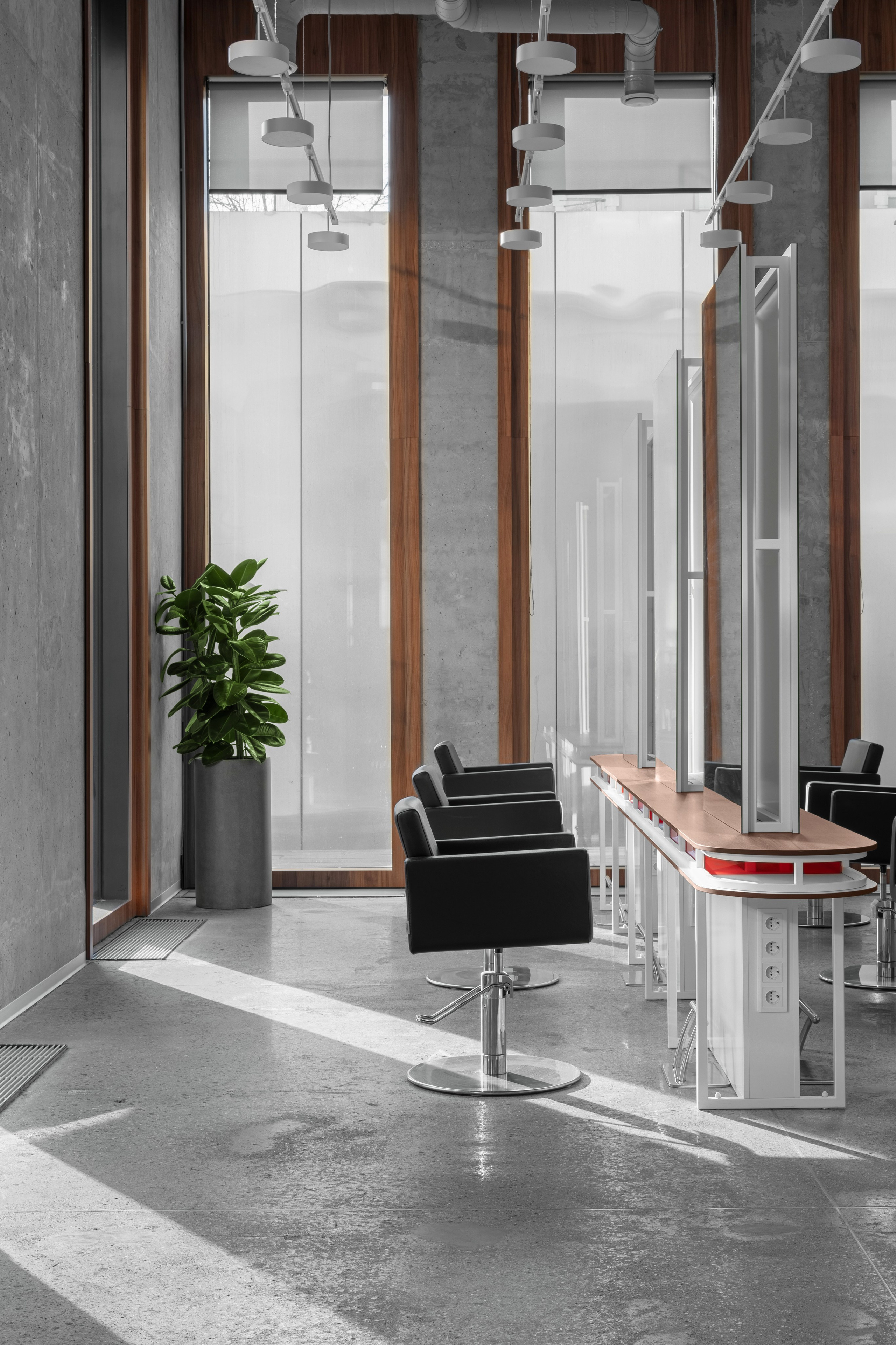 Парикмахерская K4 в Москве. Интерьерный фотограф в Нижнем Новгороде и Москве Владимир Гудков