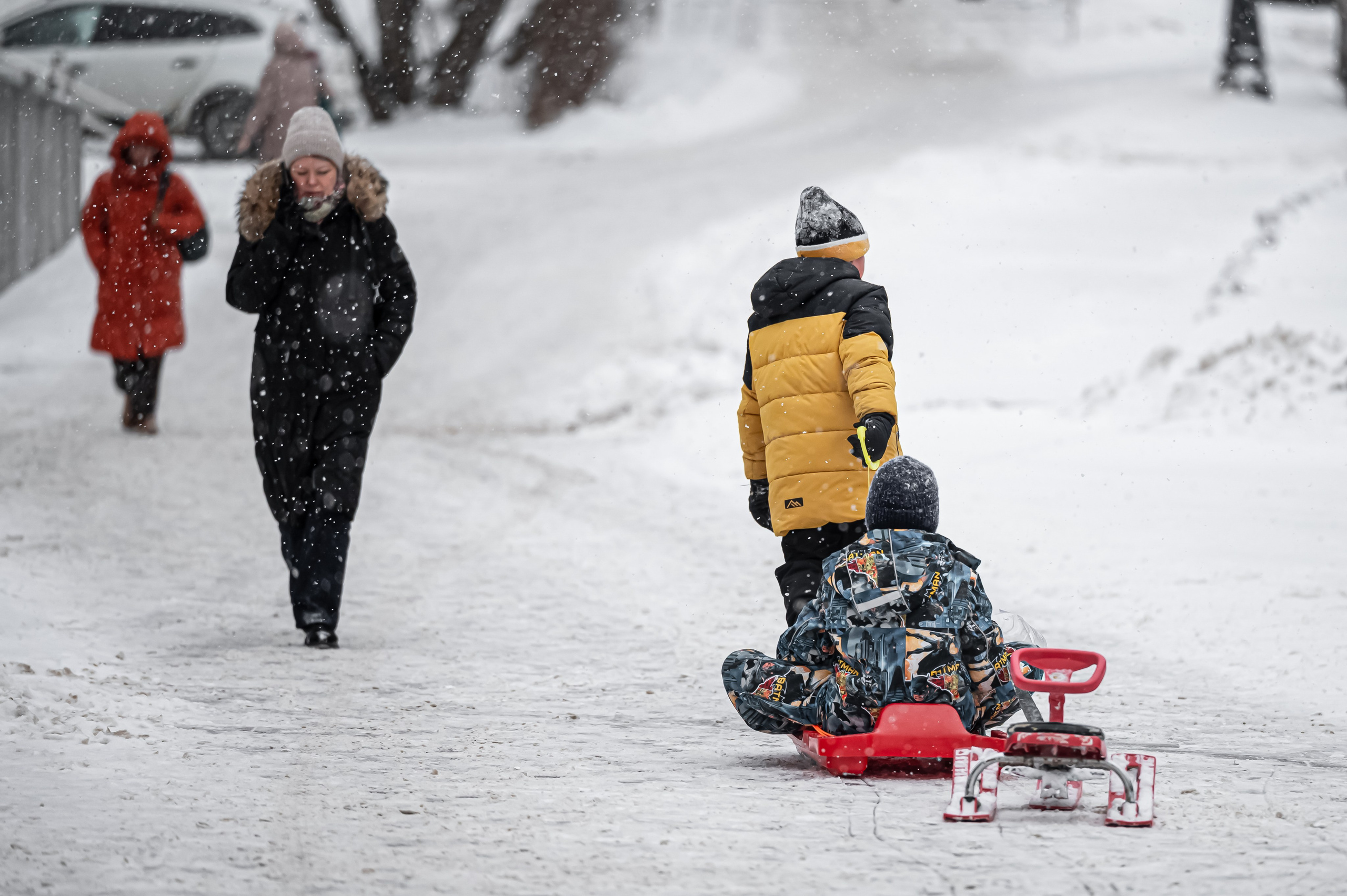 Снегопад. Репортажный фотограф