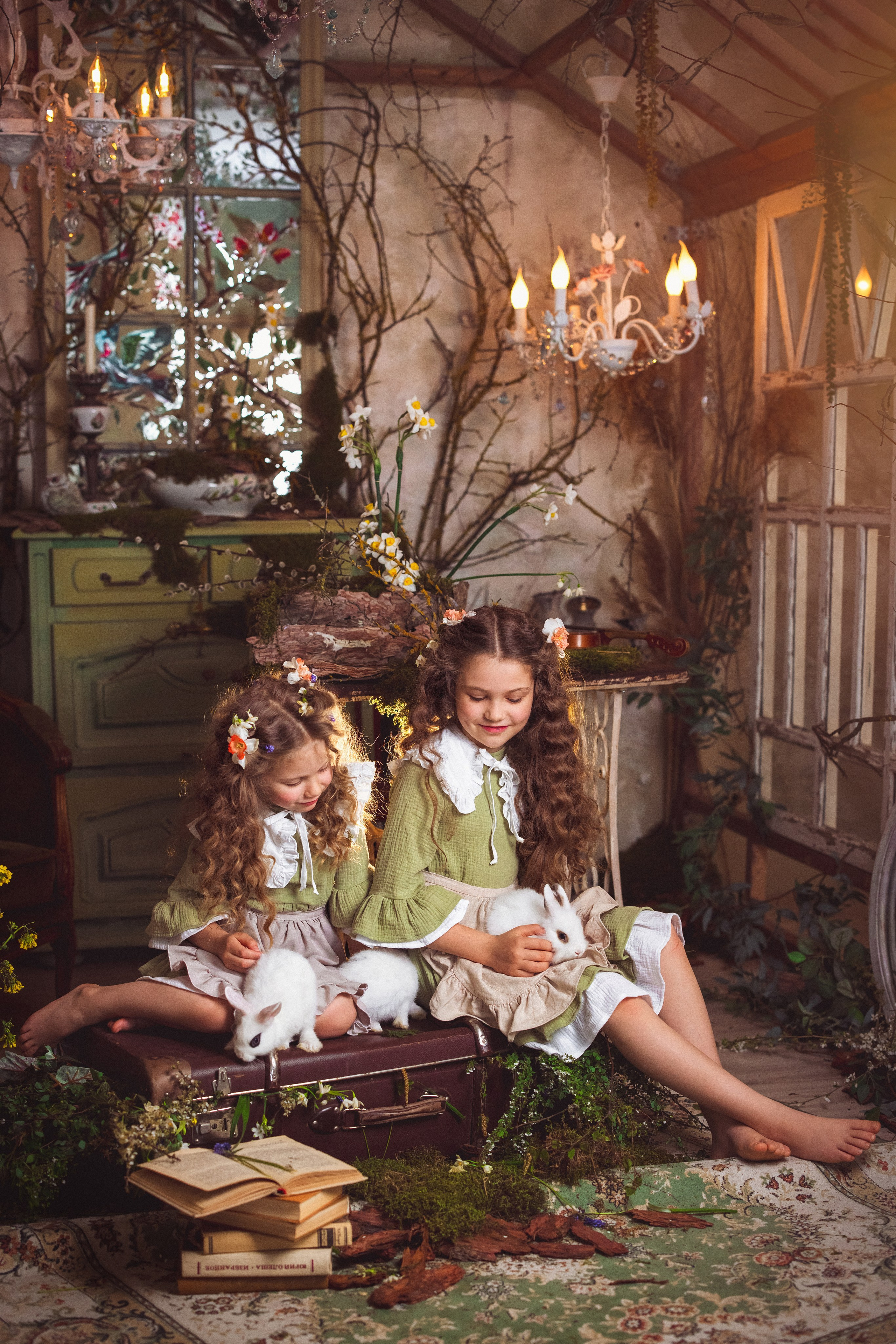 Детская фотосессия с утятами и кроликом. Семейный и детский фотограф в Краснодаре Анна Трашкова