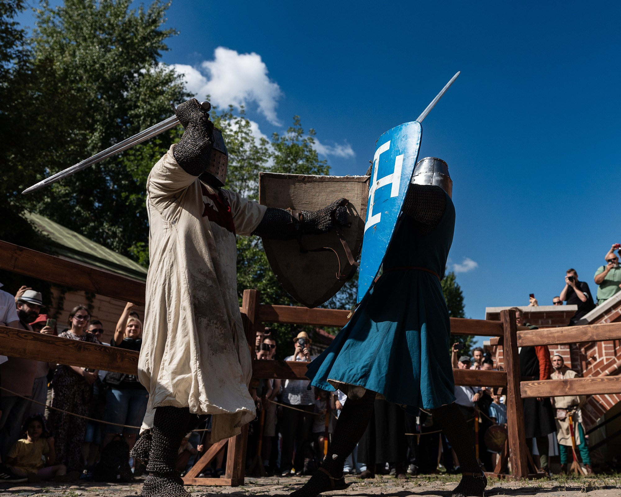 Реконструкция рыцарских боев 13й город в Крутицком подворье в 2025м году