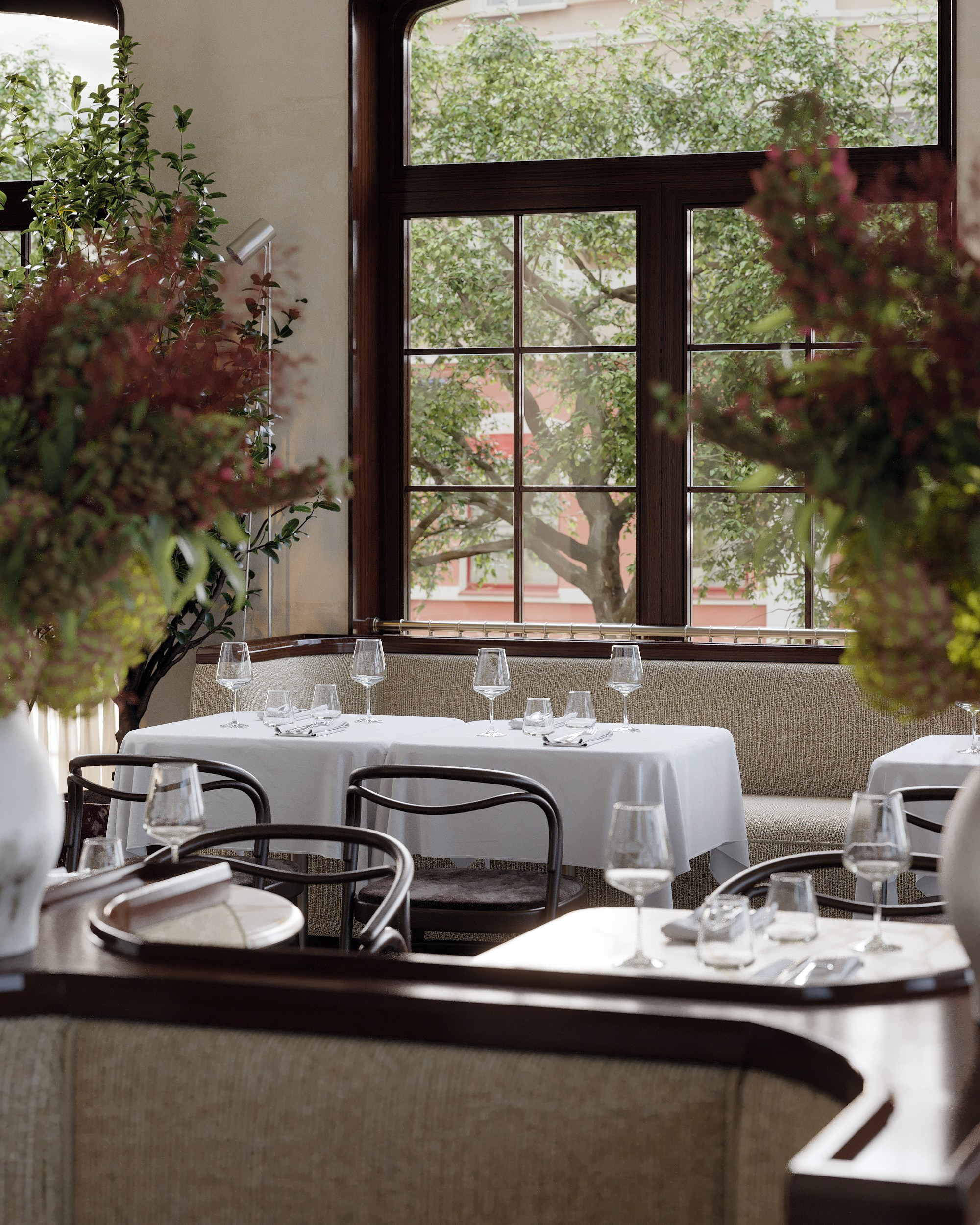 Restaurant in Moscow. Renders by TATYANA SHEVCHENKO