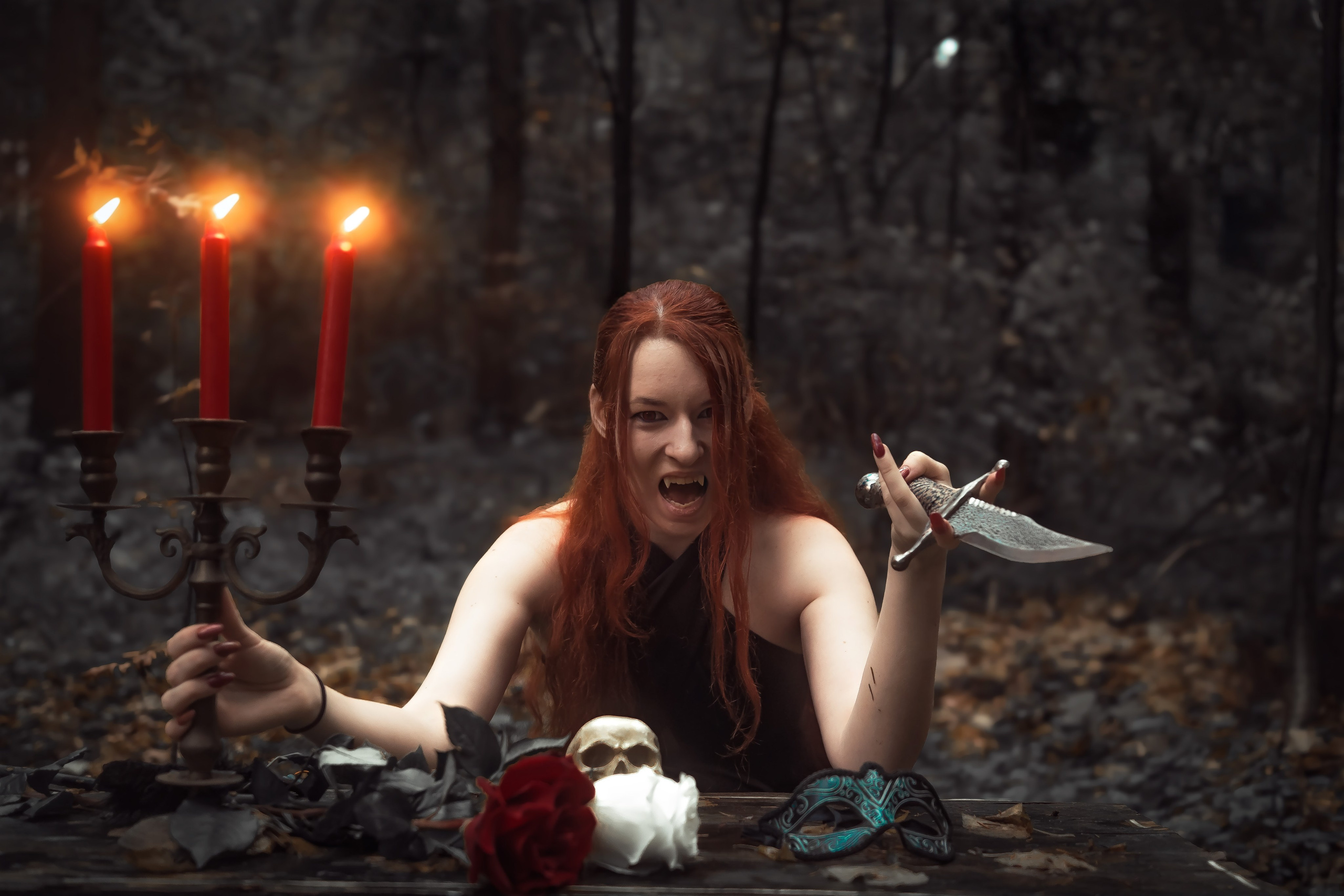 Фотосессия Вампиры в лесу