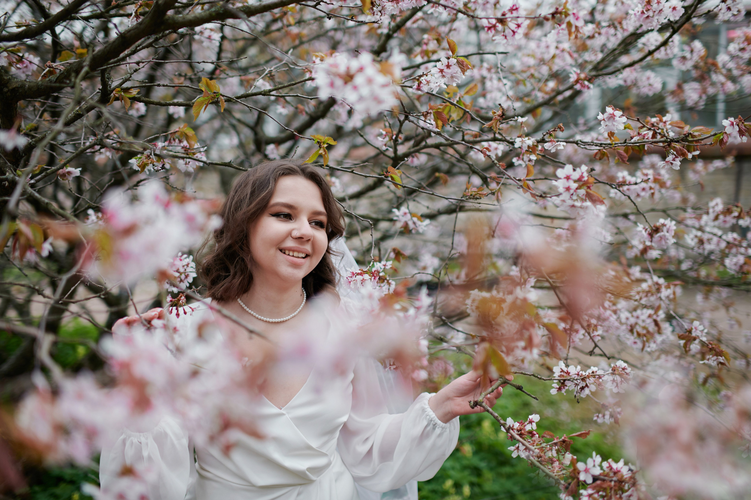 Ксения и Егор (фотосессия в ЗАГСе Петроградского района, Ботаническом саду с сакурой). Портретный, семейный и свадебный фотограф в Санкт-Петербурге и в Пушкине Ширяев Денис