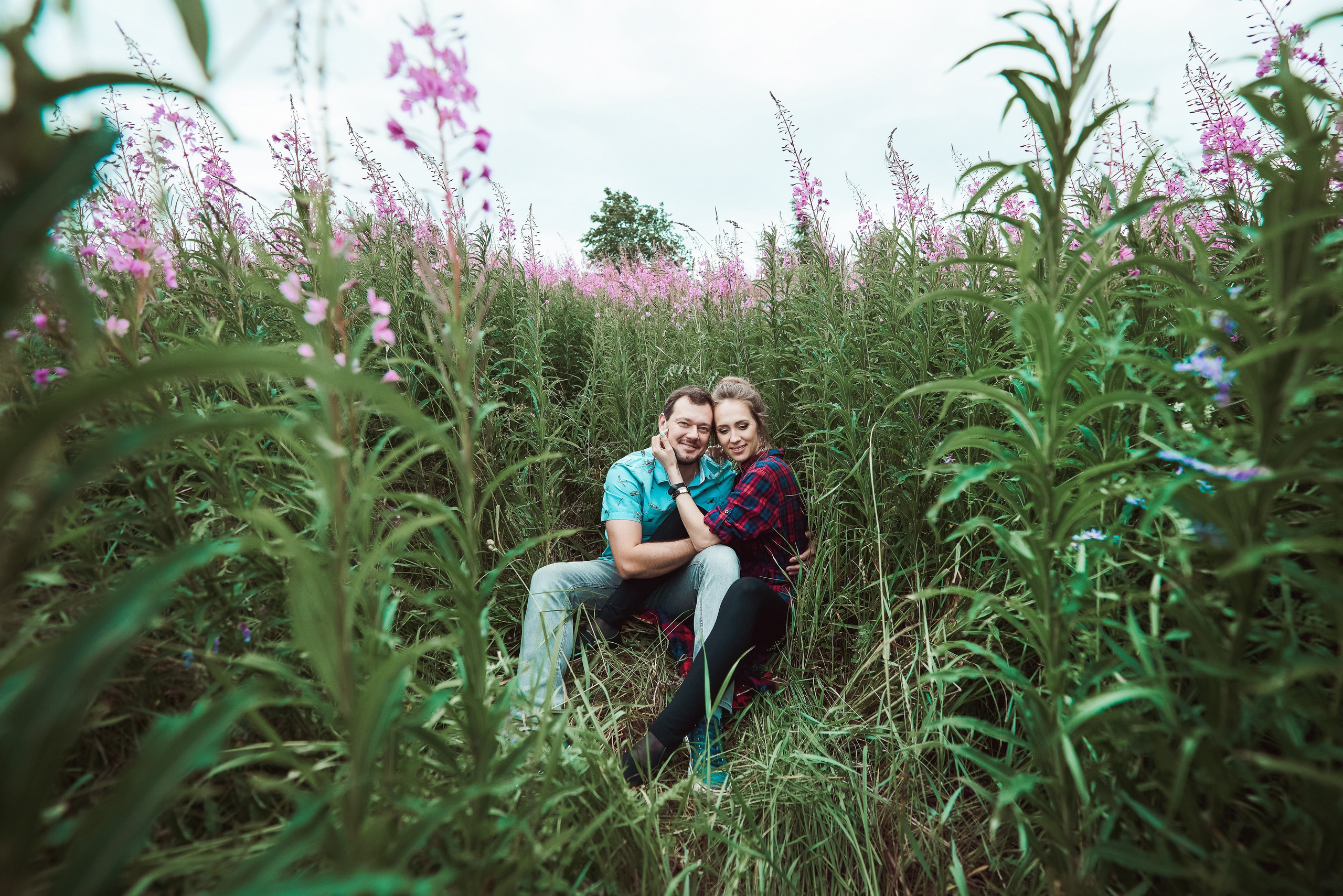 Александра и Вячеслав (фотосессия Love story на природе). Портретный, семейный и свадебный фотограф в Санкт-Петербурге и в Пушкине Ширяев Денис