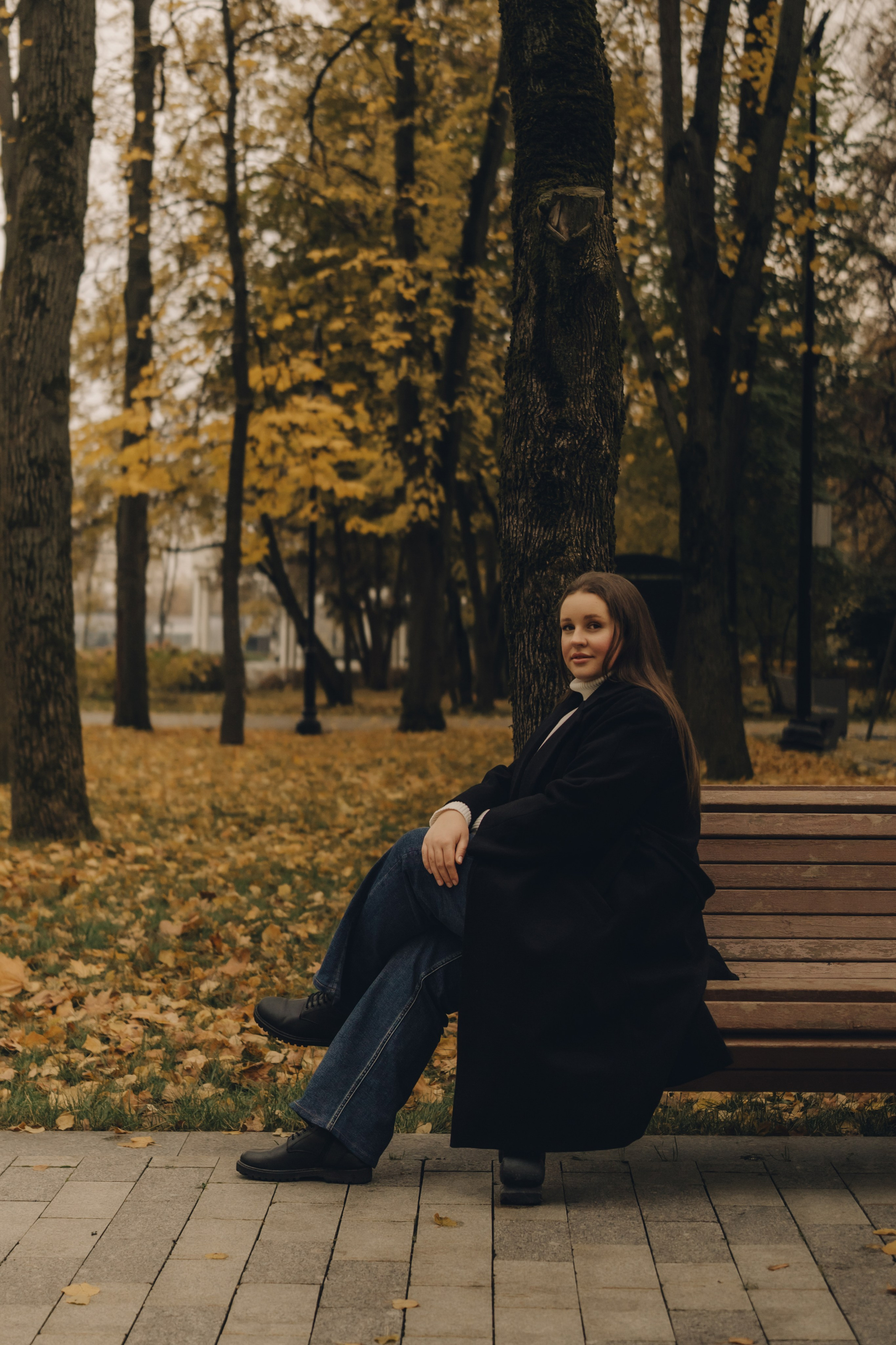 Елена | осенняя фотосессия северный Речной вокзал. Портретный фотограф Москва