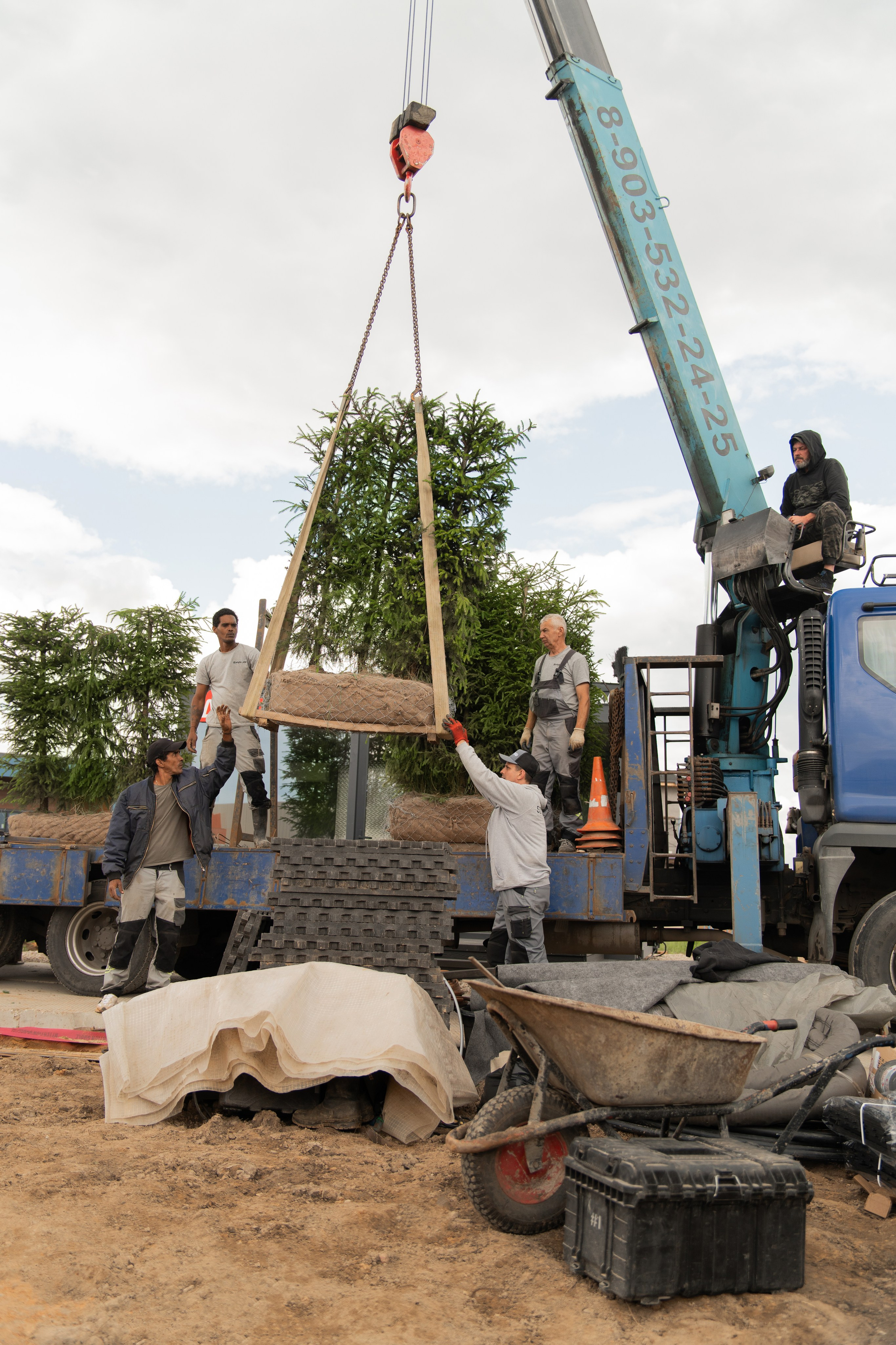 Этап ландшафтных работ. Автомобильный фотограф Светлана Усова