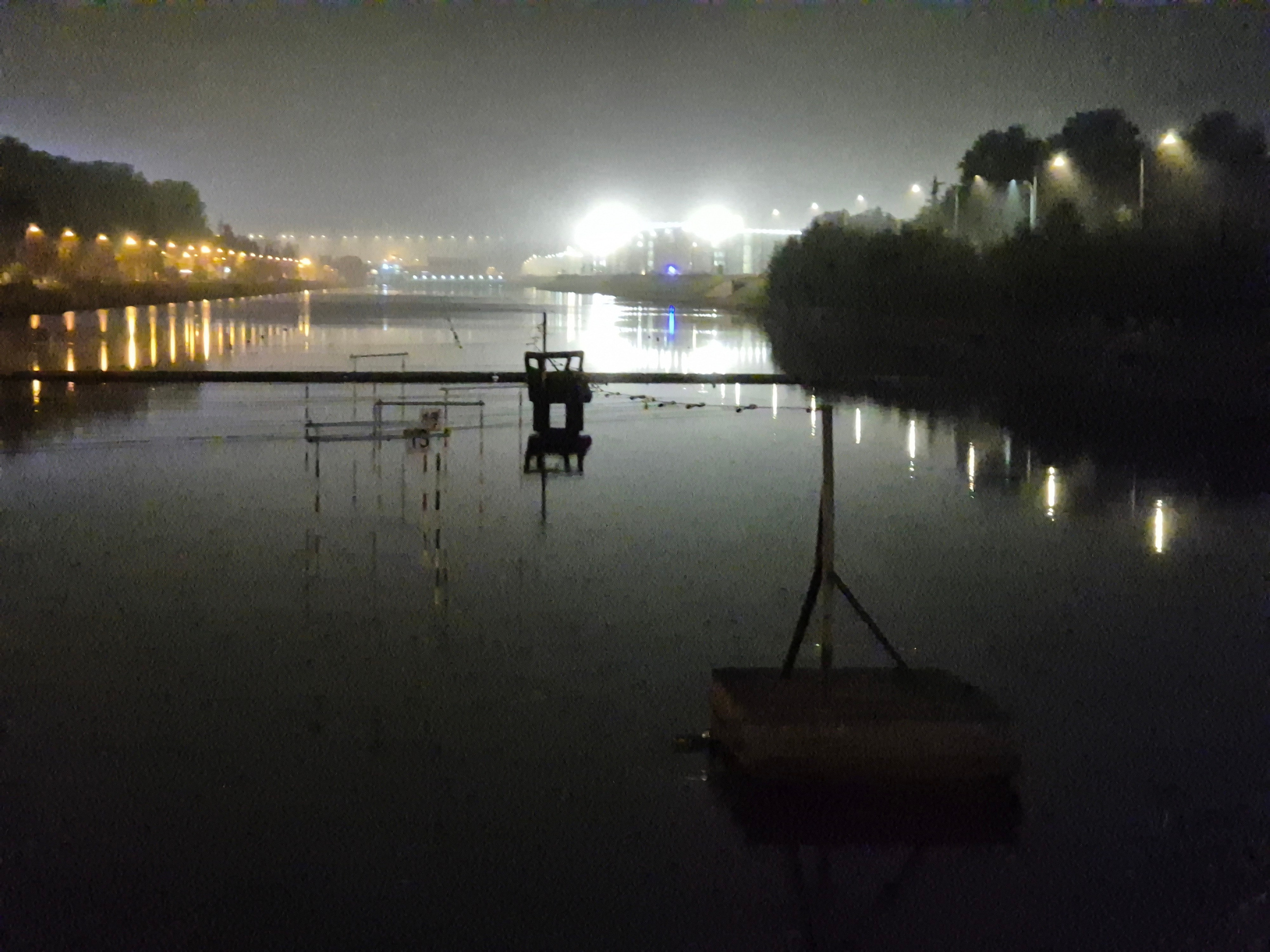 Гребной канал в ночное время