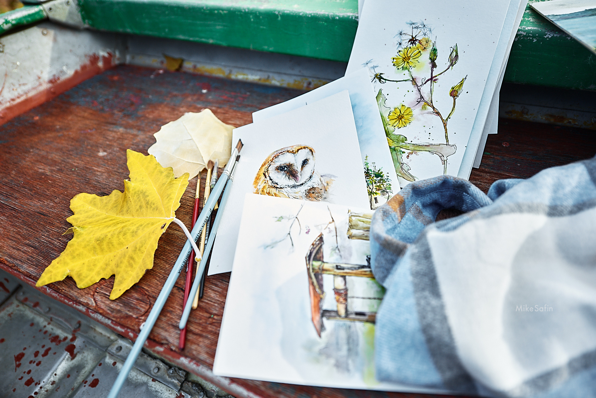 Прогулочная фотосессия осенью на берегу руки