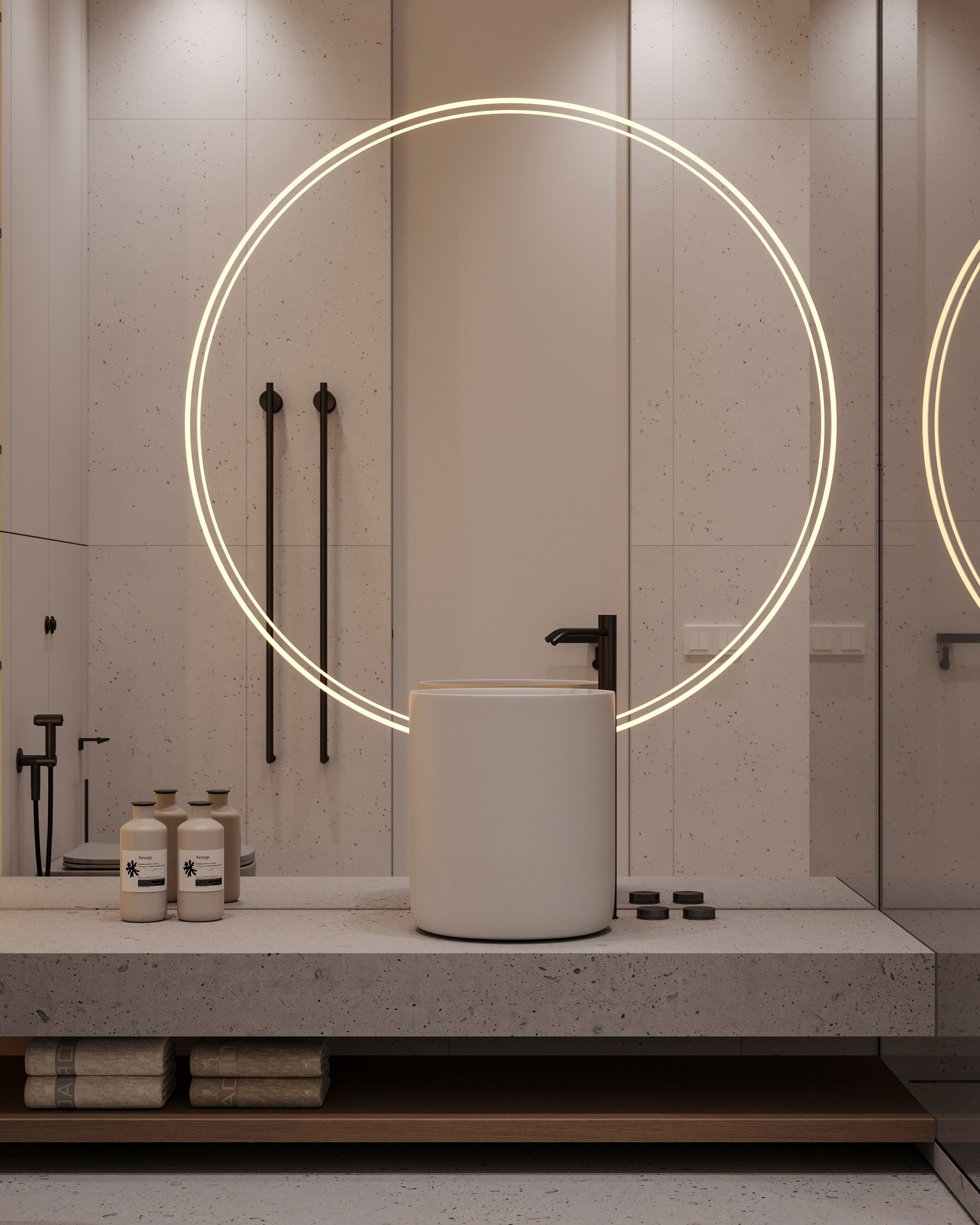 CONCRETE | DESIGNER ANNE KIREEVA. Interior Visualization by Valerie Stetyukevich