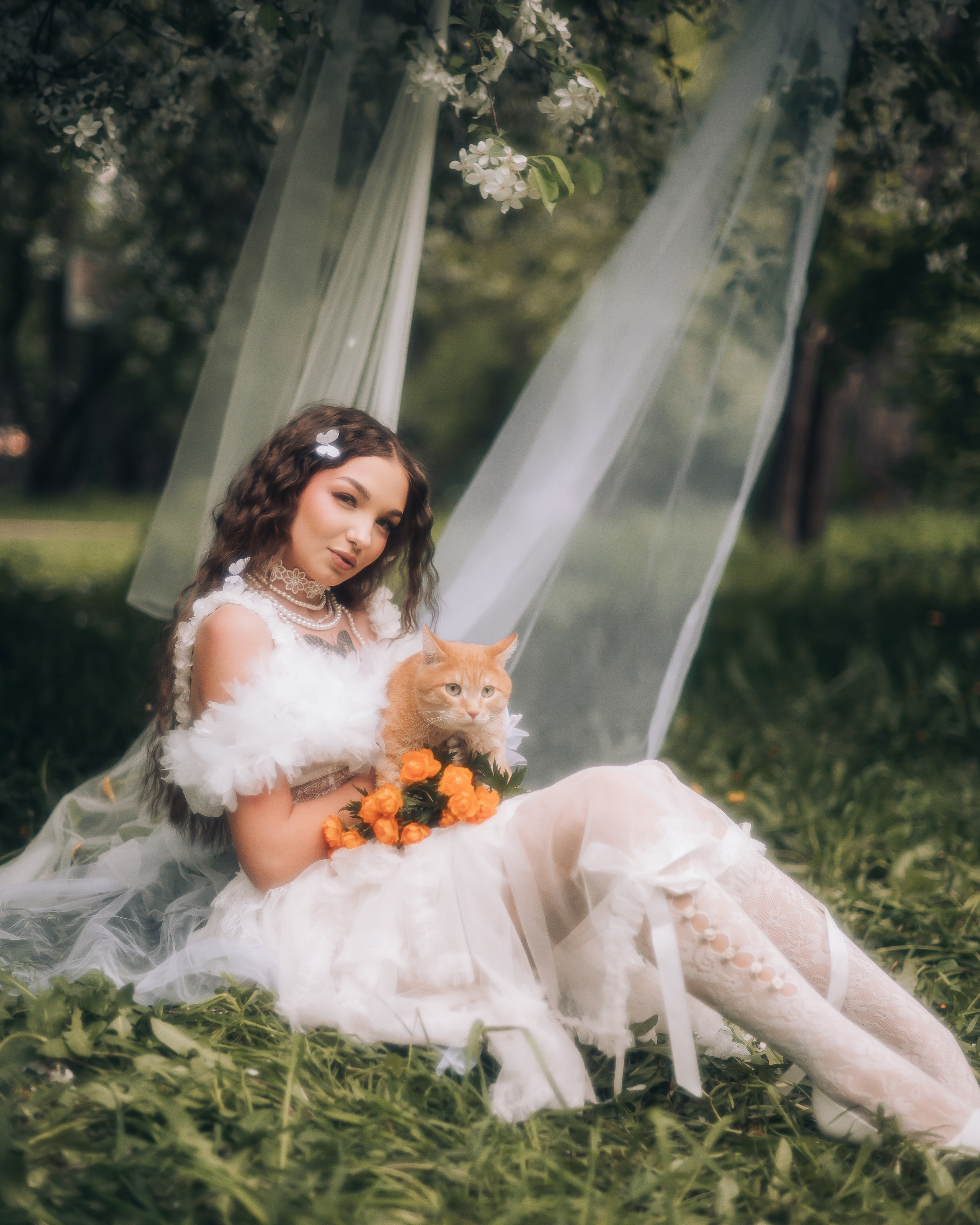 Весенняя фотосессия в яблонях