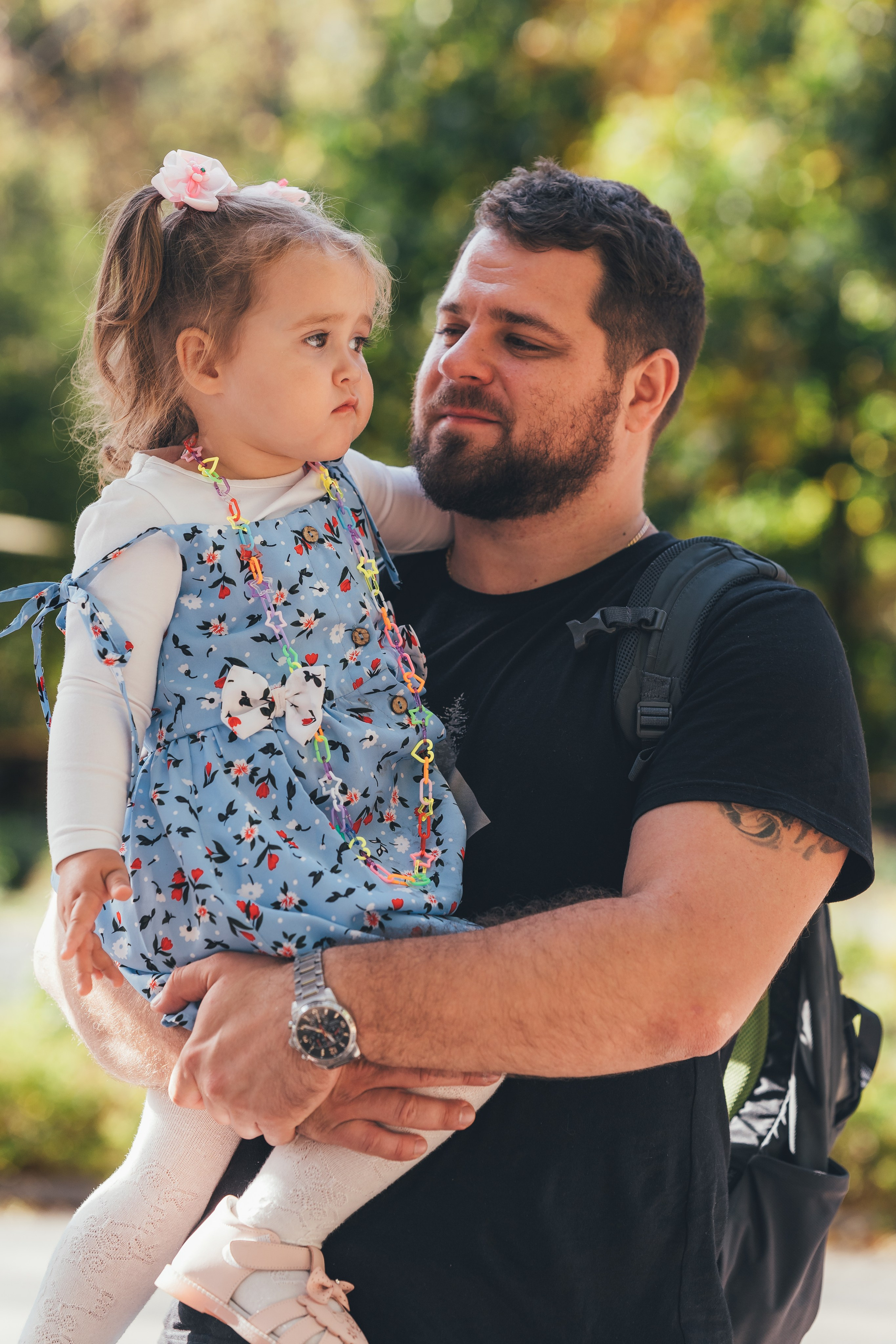 Денис с дочкой, Балашиха, парк Пехорка. Наталья Дукалова фотограф Щелково Королев Пушкино Москва Балашиха