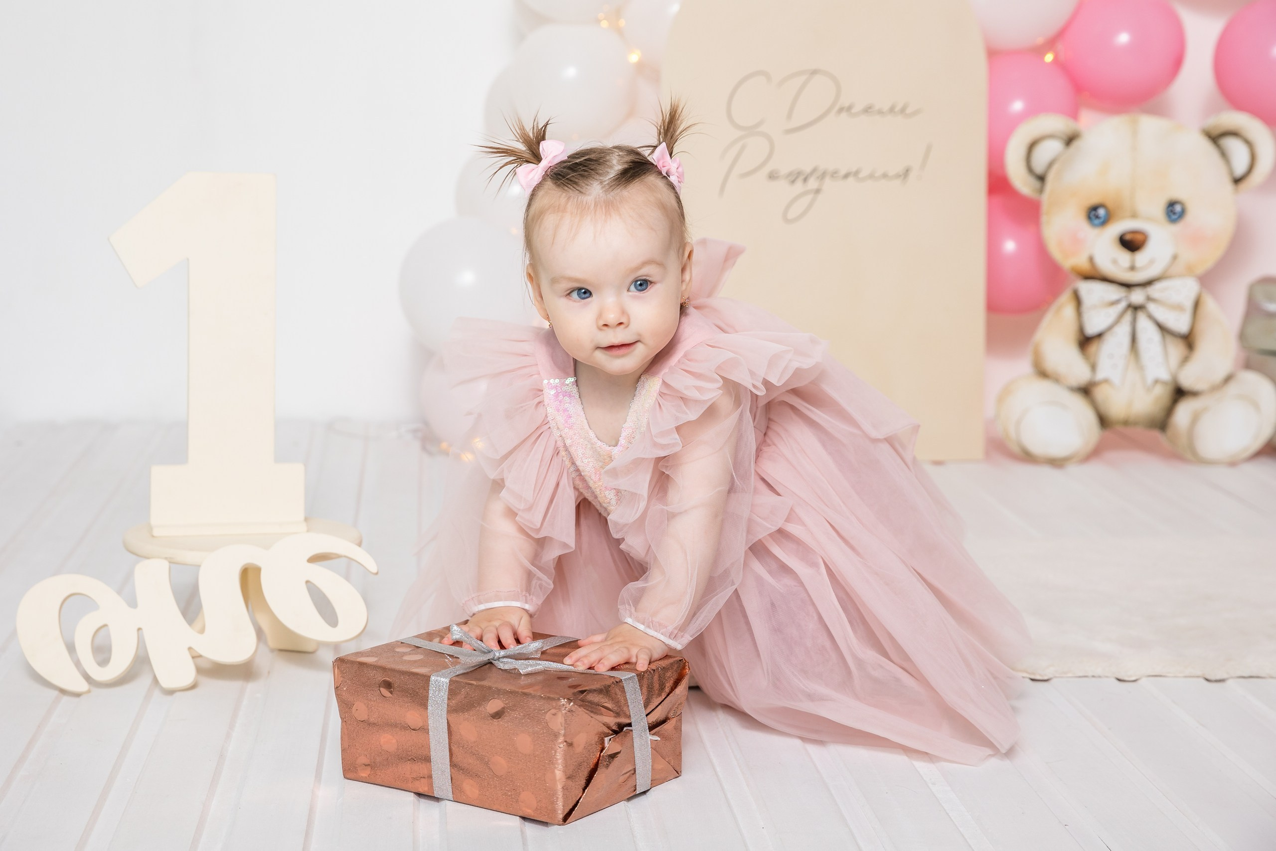 День рождения в розовом цвете. Детский семейный фотограф в г. Находка Ольга Коваленко, фотостудия Memories