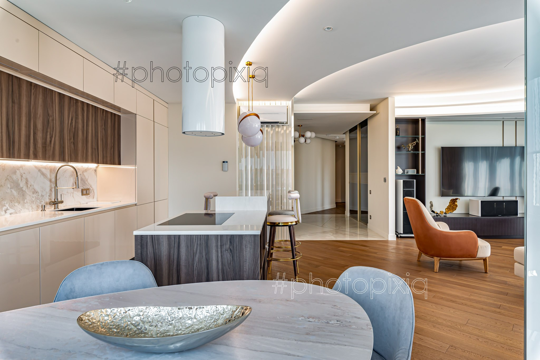 Фотосъёмка квартиры на Краснобогатырской для дизайн студии Авкубе. Интерьерная съёмка и виртуальные туры — Интерьерный фотограф Кузнецов Сергей (photopixiq)