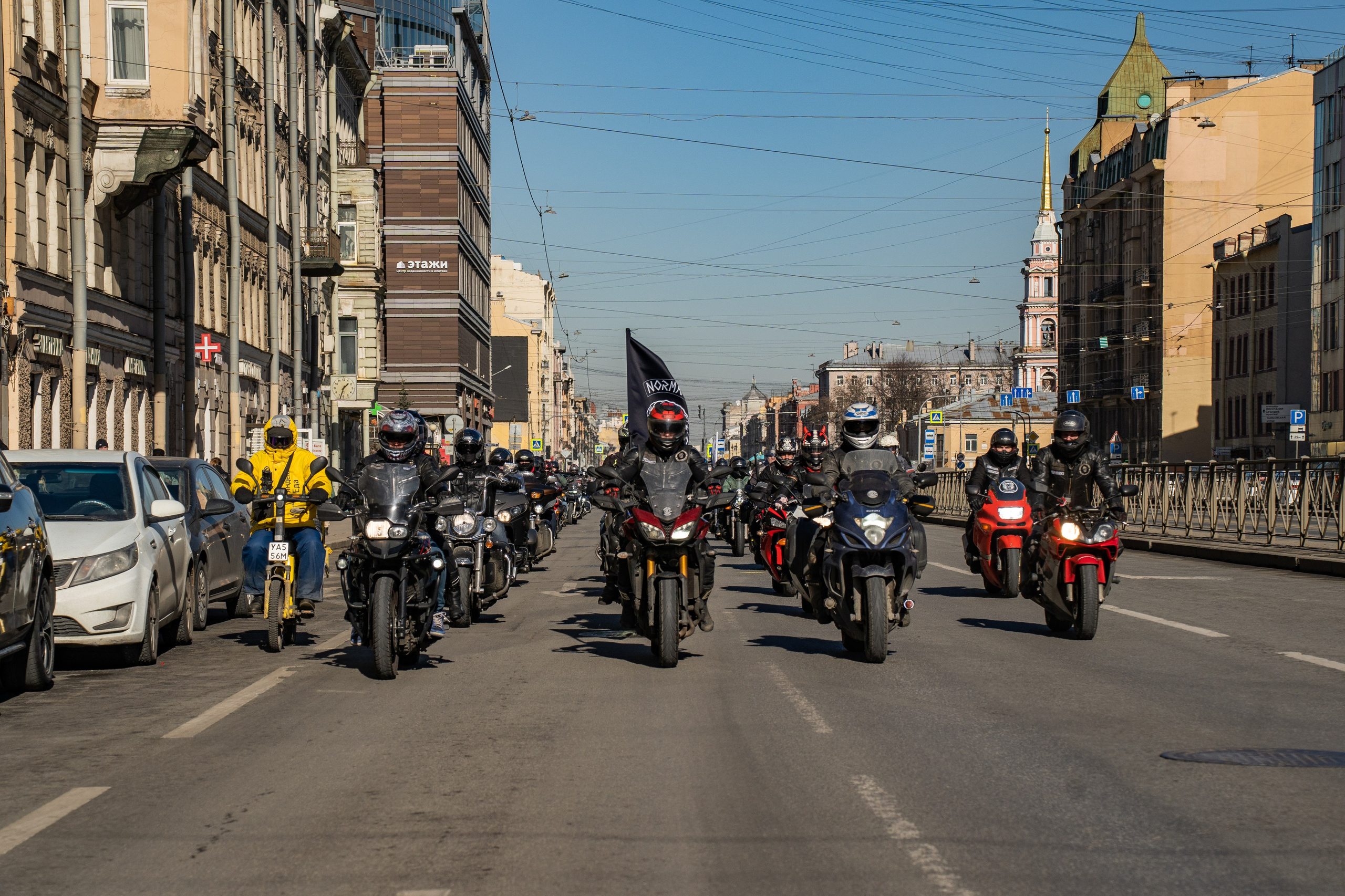 Весенний прохват мотоклуба Normans Riders MC. Концертный и репортажный фотограф в Санкт-Петербурге Слава Пахомов