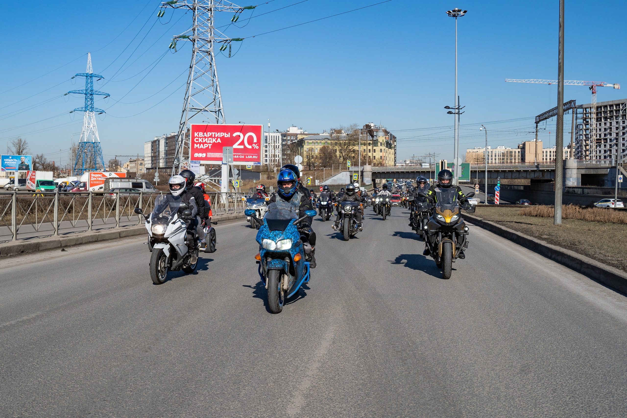 Весенний прохват мотоклуба Normans Riders MC. Концертный и репортажный фотограф в Санкт-Петербурге Слава Пахомов