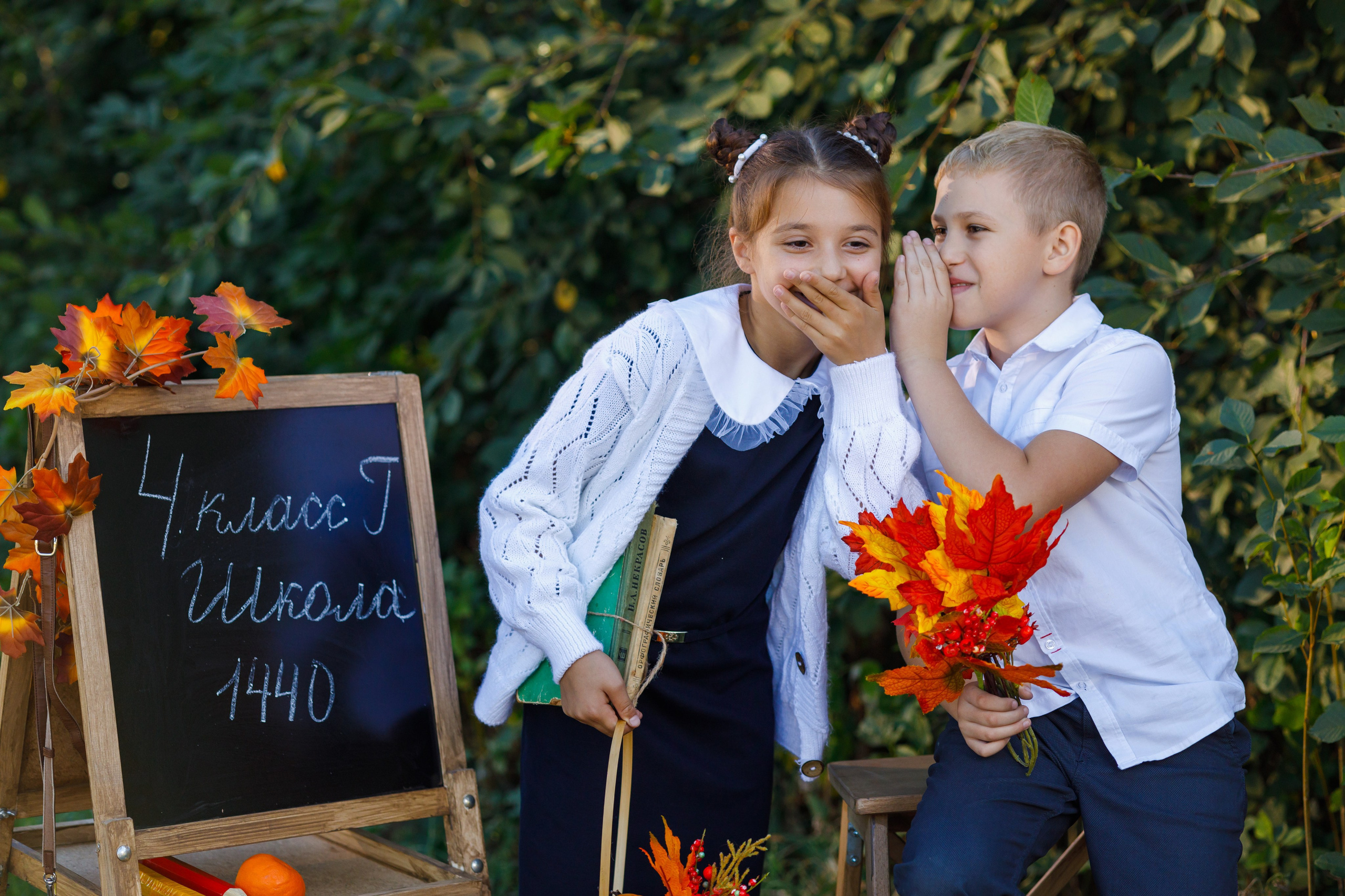 Школьная осенняя фотосессия. Профессиональная фото и видеосъемка. Москва