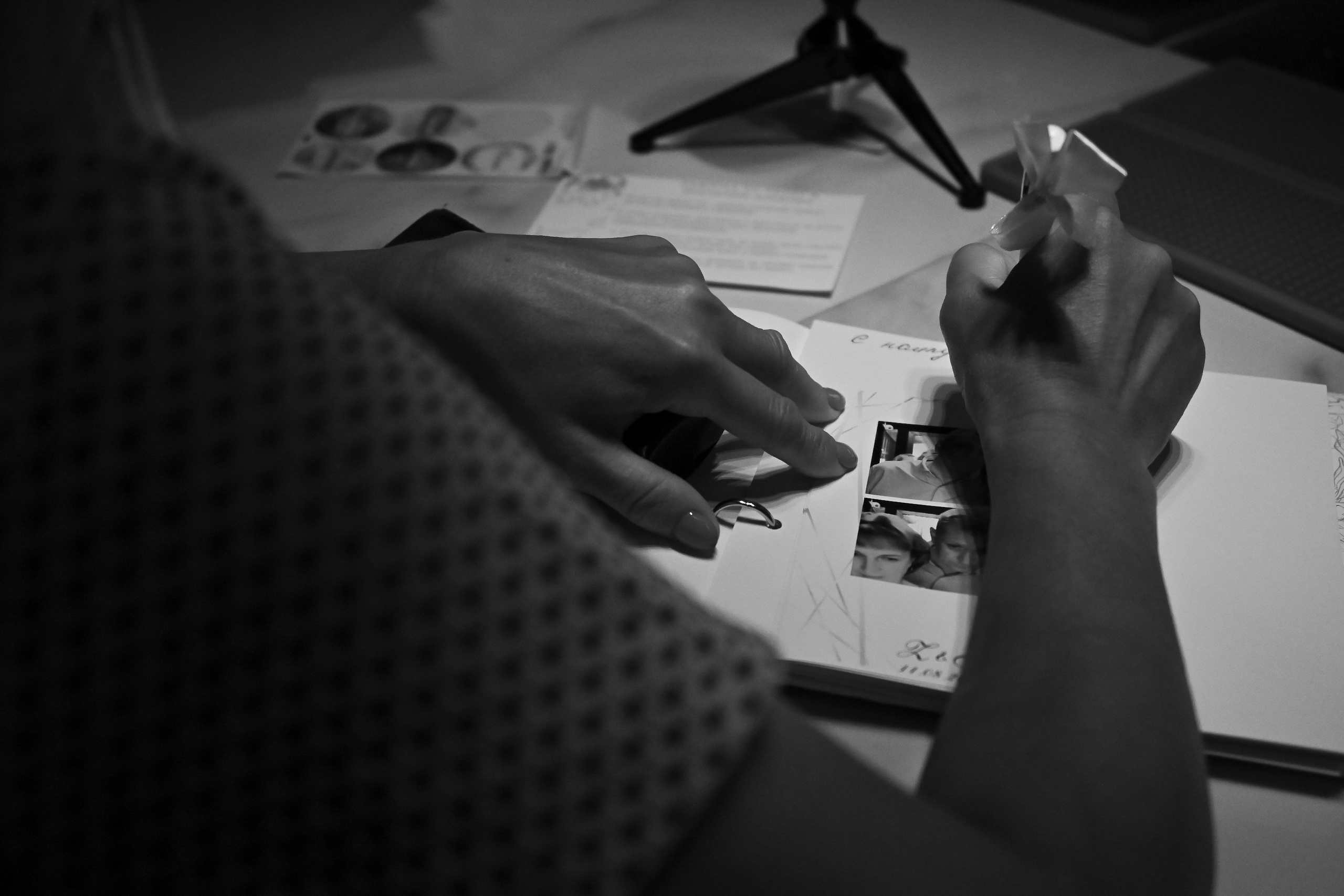 Black and white film. <3