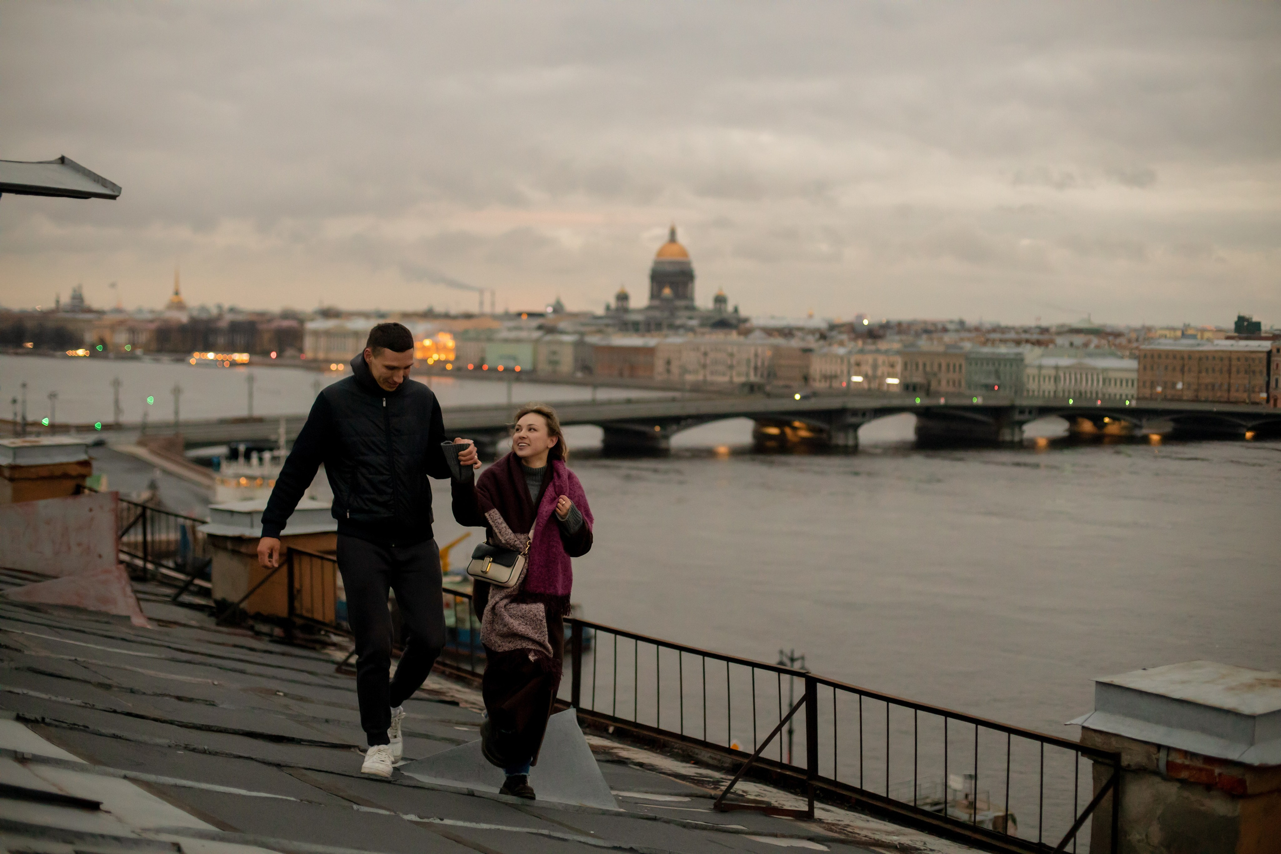 Лав стори на крыше. Свадебный и семейный фотограф в Москве Диана Левченко