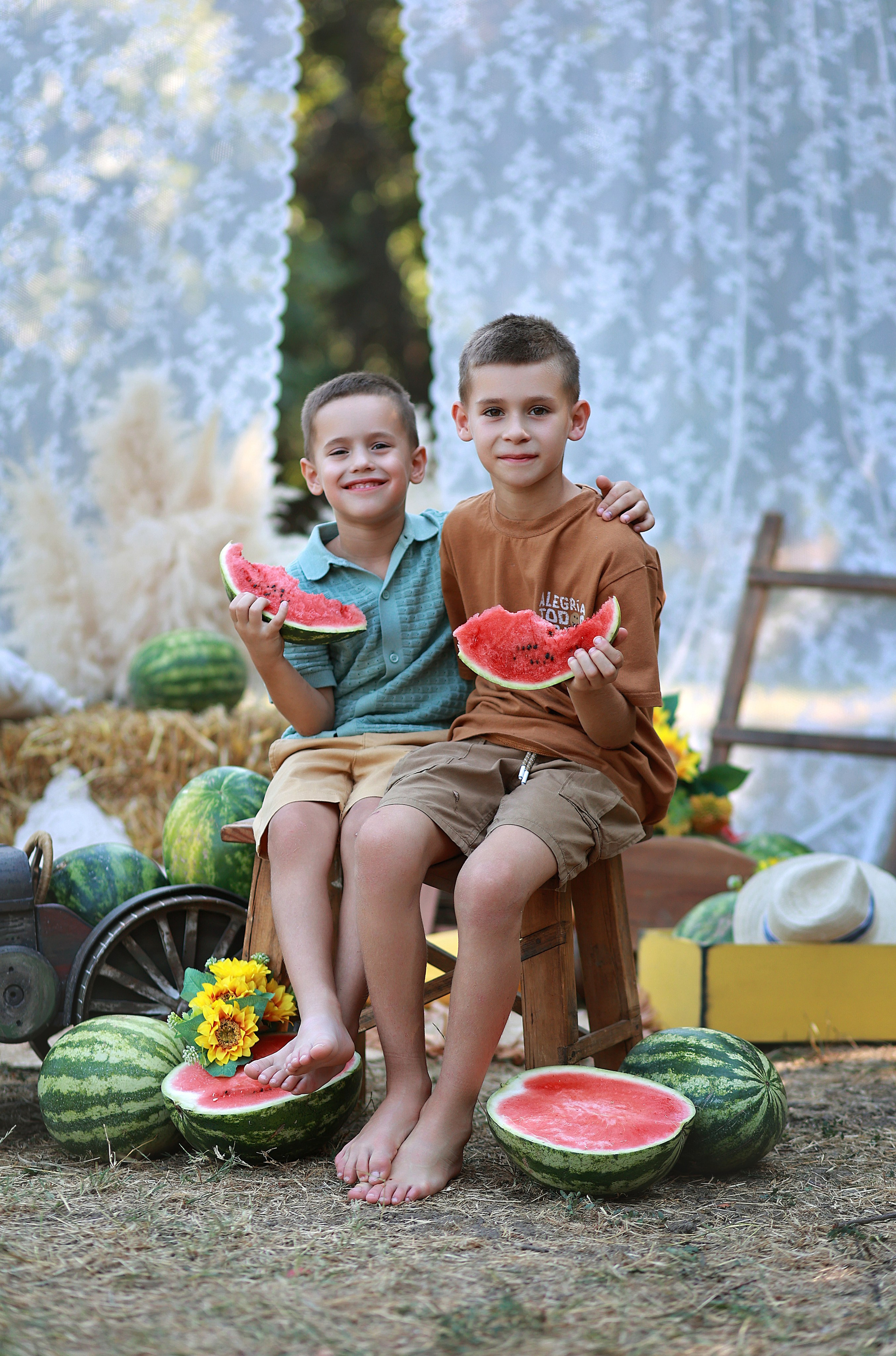 Арбузный фотодень. Детский семейный фотограф Краснодар