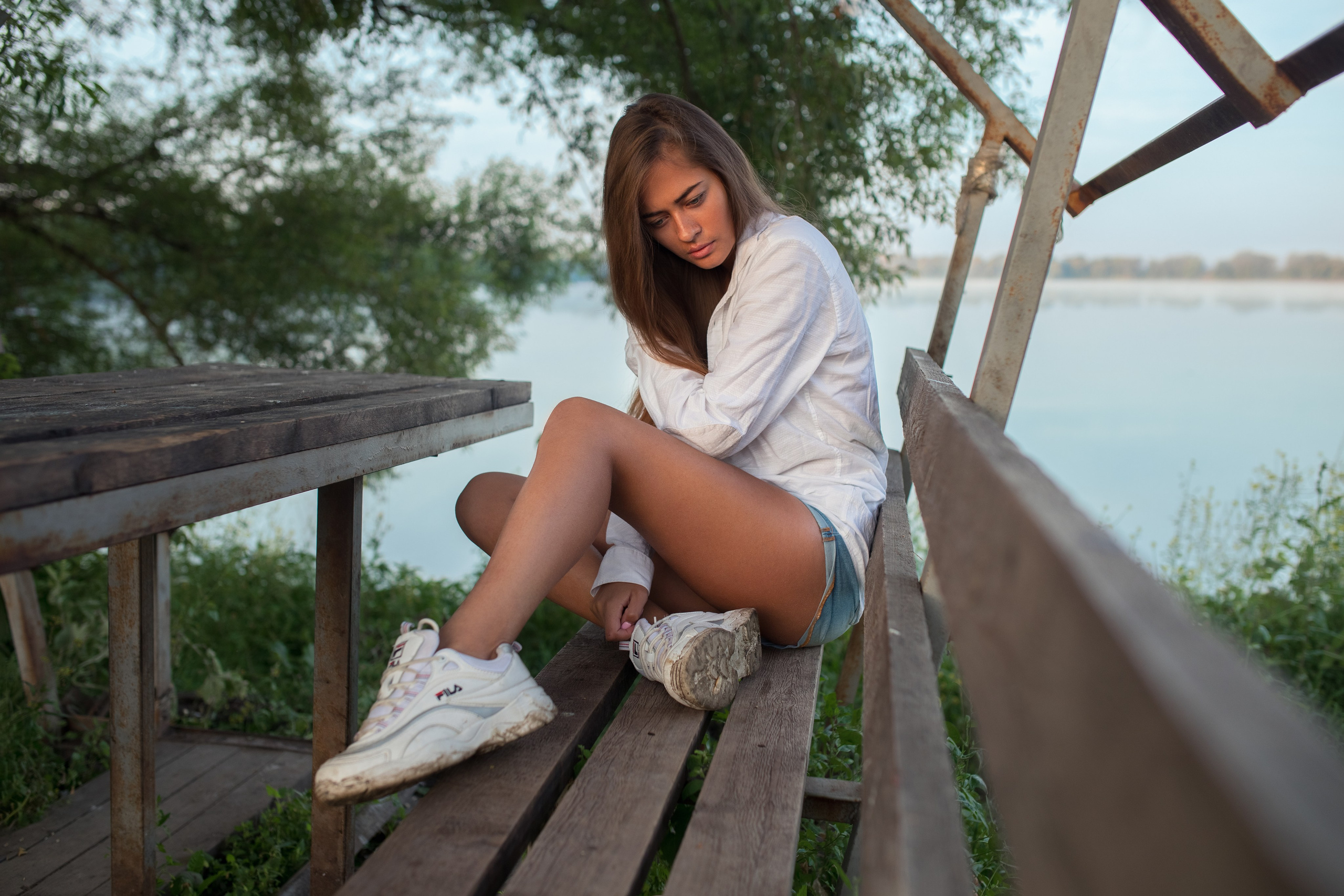 Фотосет с Ольгой на берегу озера для «себя»