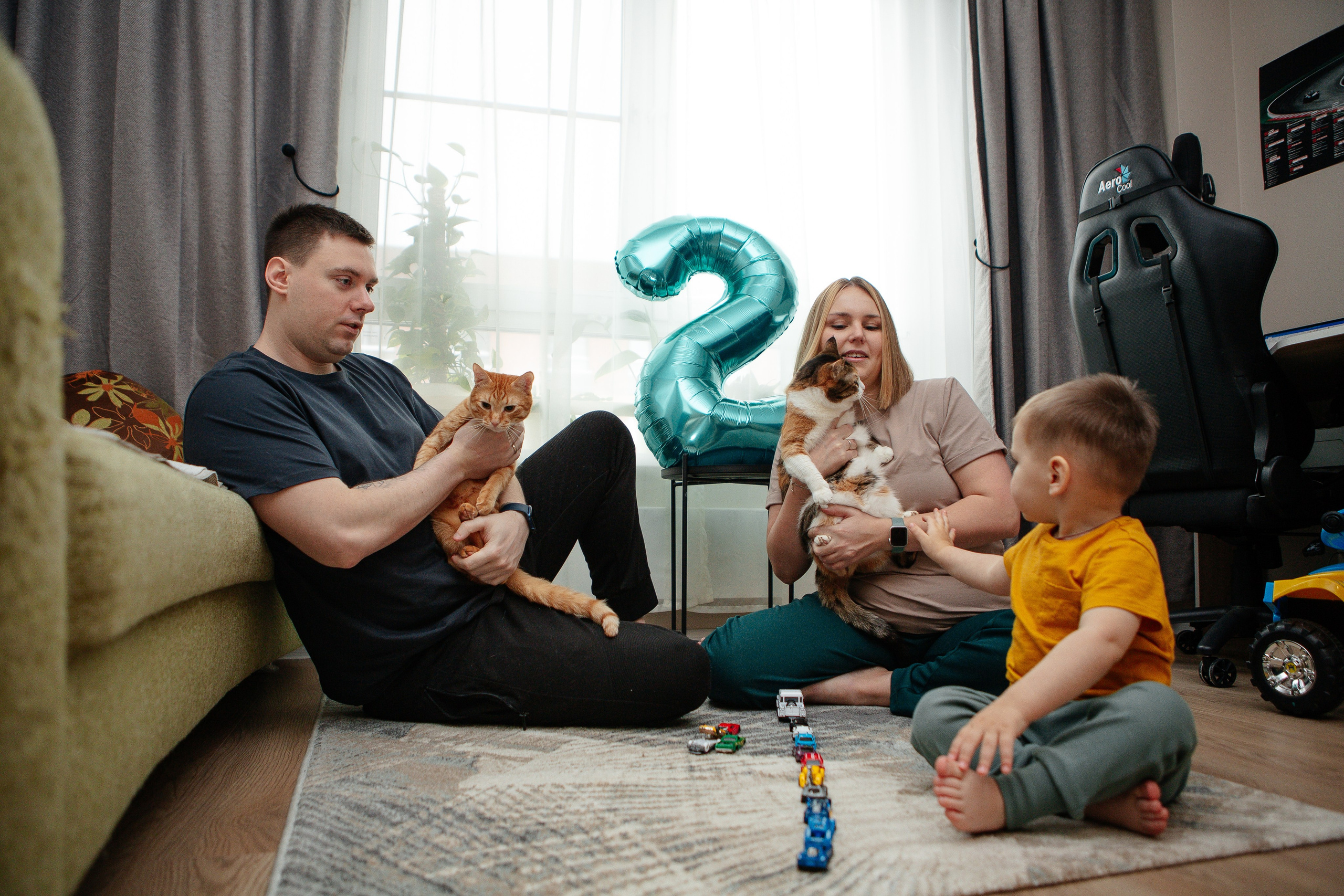 Роман и его семья. Семейный и детский фотограф в Москве Александра Мак