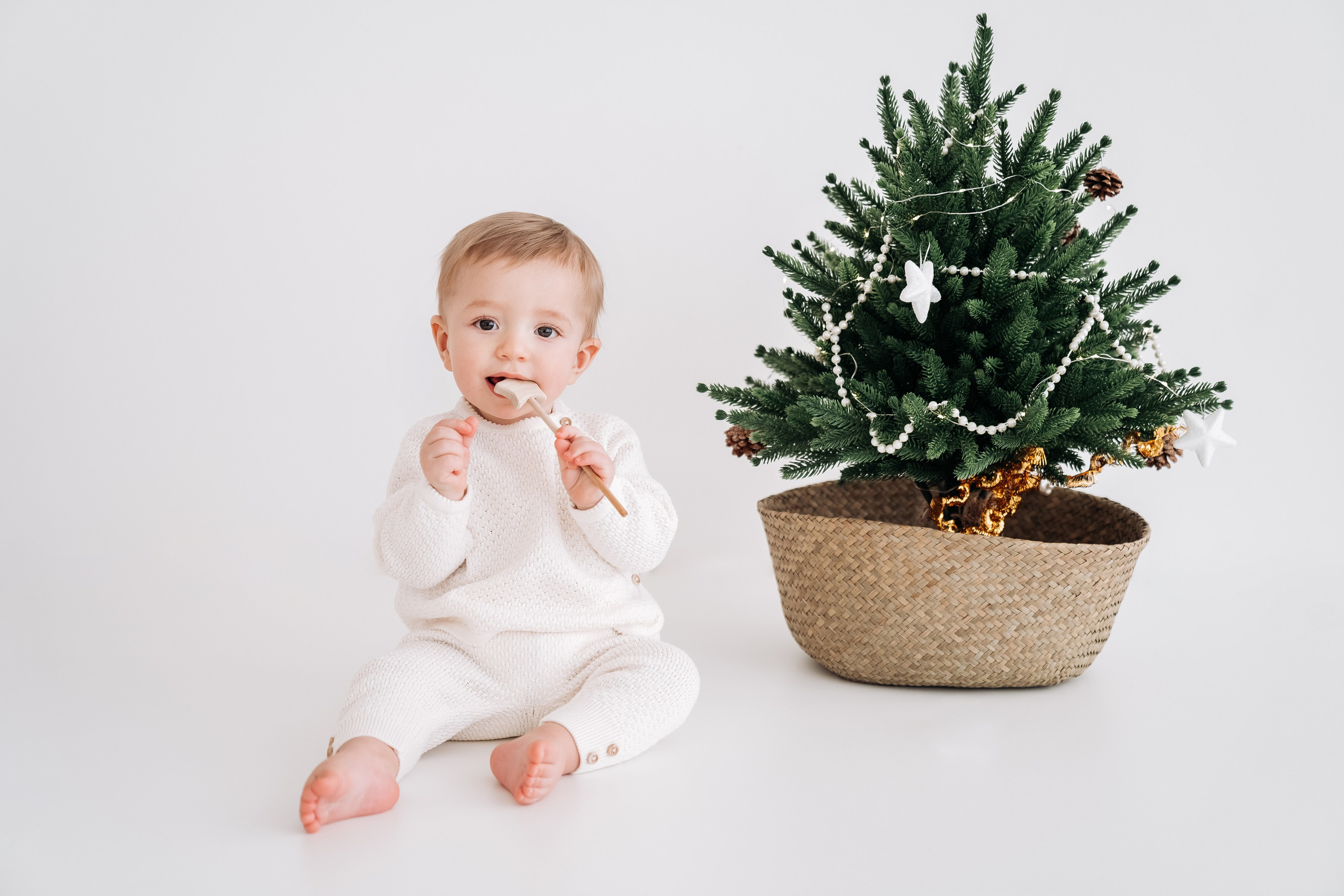 Новогодняя детская фотосессия для Феди. Семейный фотограф СПб Анастасия Василь. Фотосессия на годик