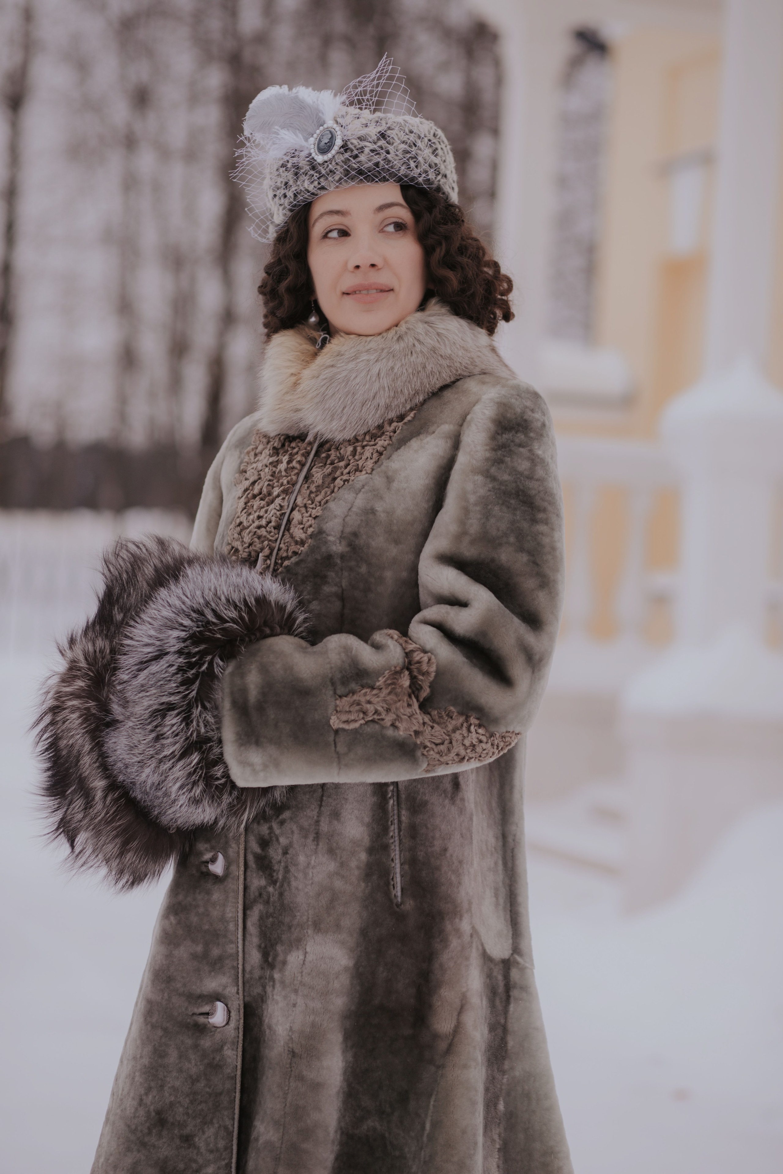 Зима в стиле модерн. Художественная винтажная фотография