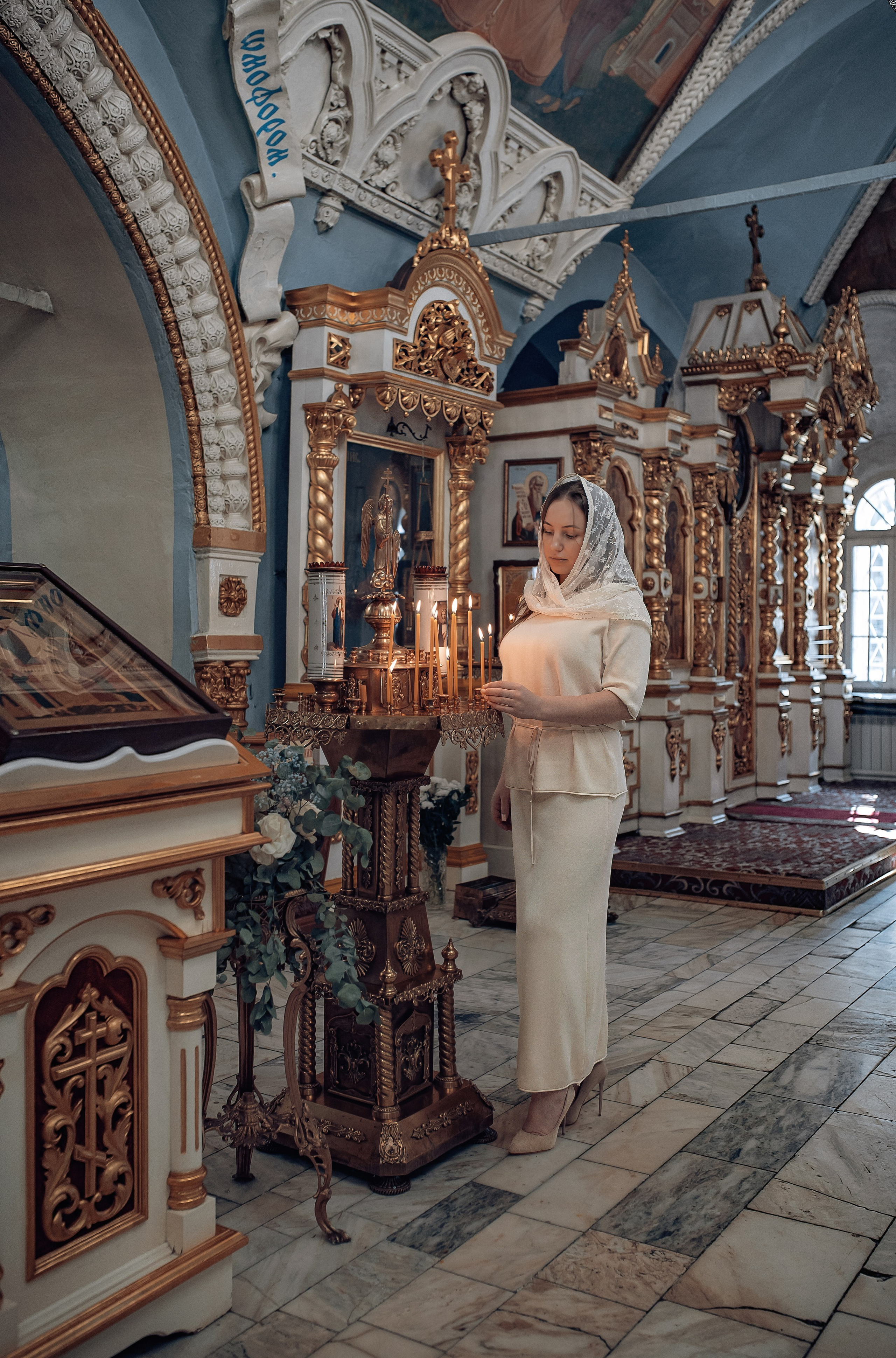 Крещение Аглайи в Покровском кафедральном соборе. Фотографы крещения/венчания  Красноярск Татьяна и Вячеслав Переваловы