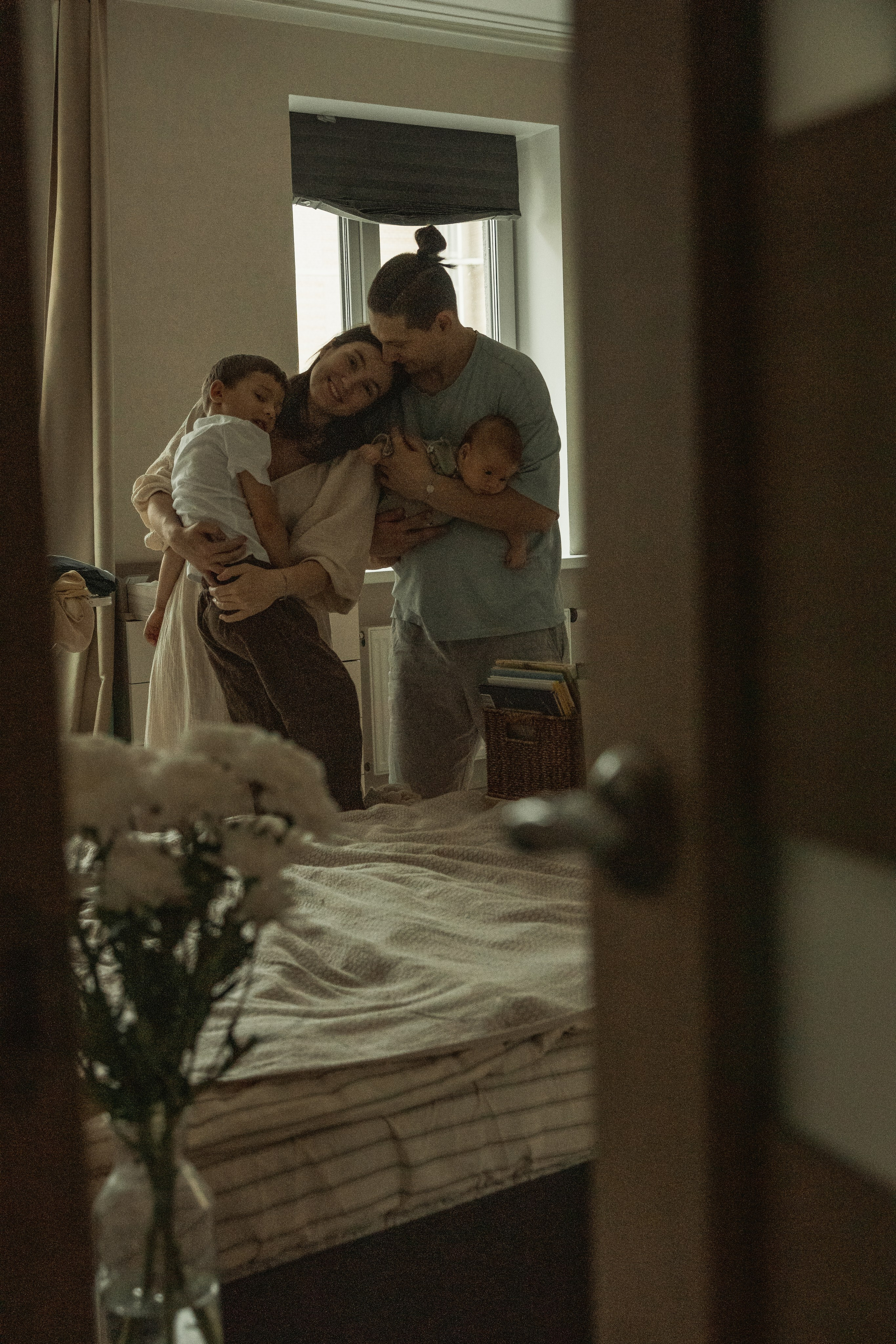 Домашняя съемка для семьи Ирины и Ивана. Портретный и семейный фотограф в Санкт-Петербурге Чугунова Анастасия