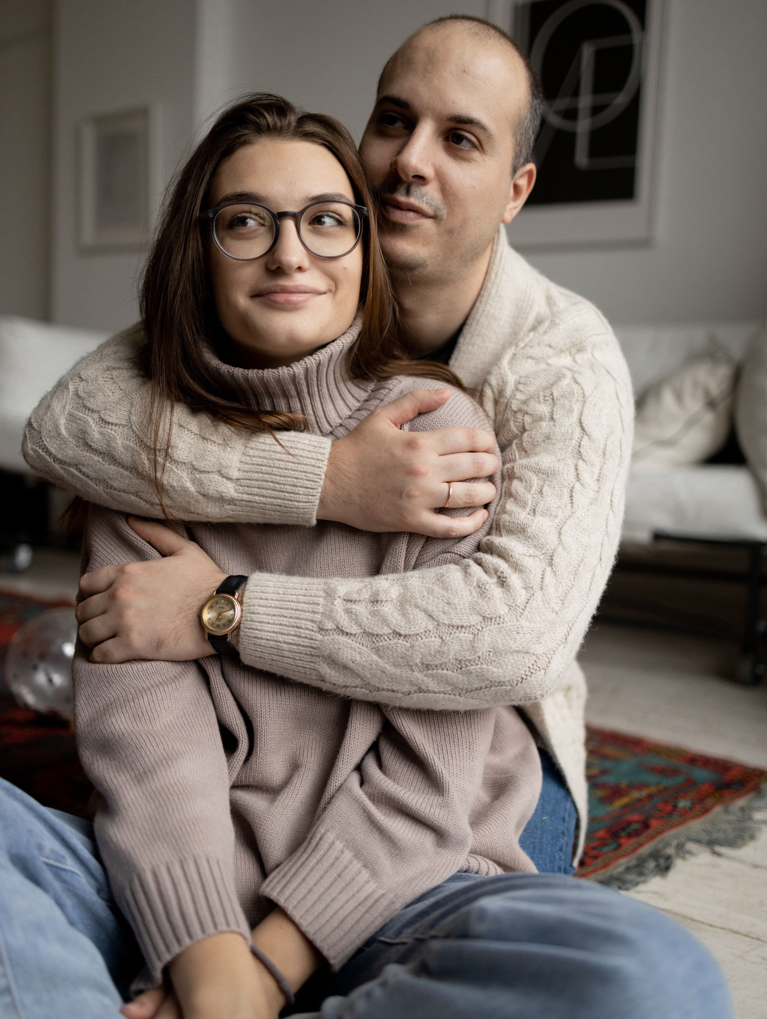 Новый год Давид, Лена, Леван. Фотограф Дарья Соколовская