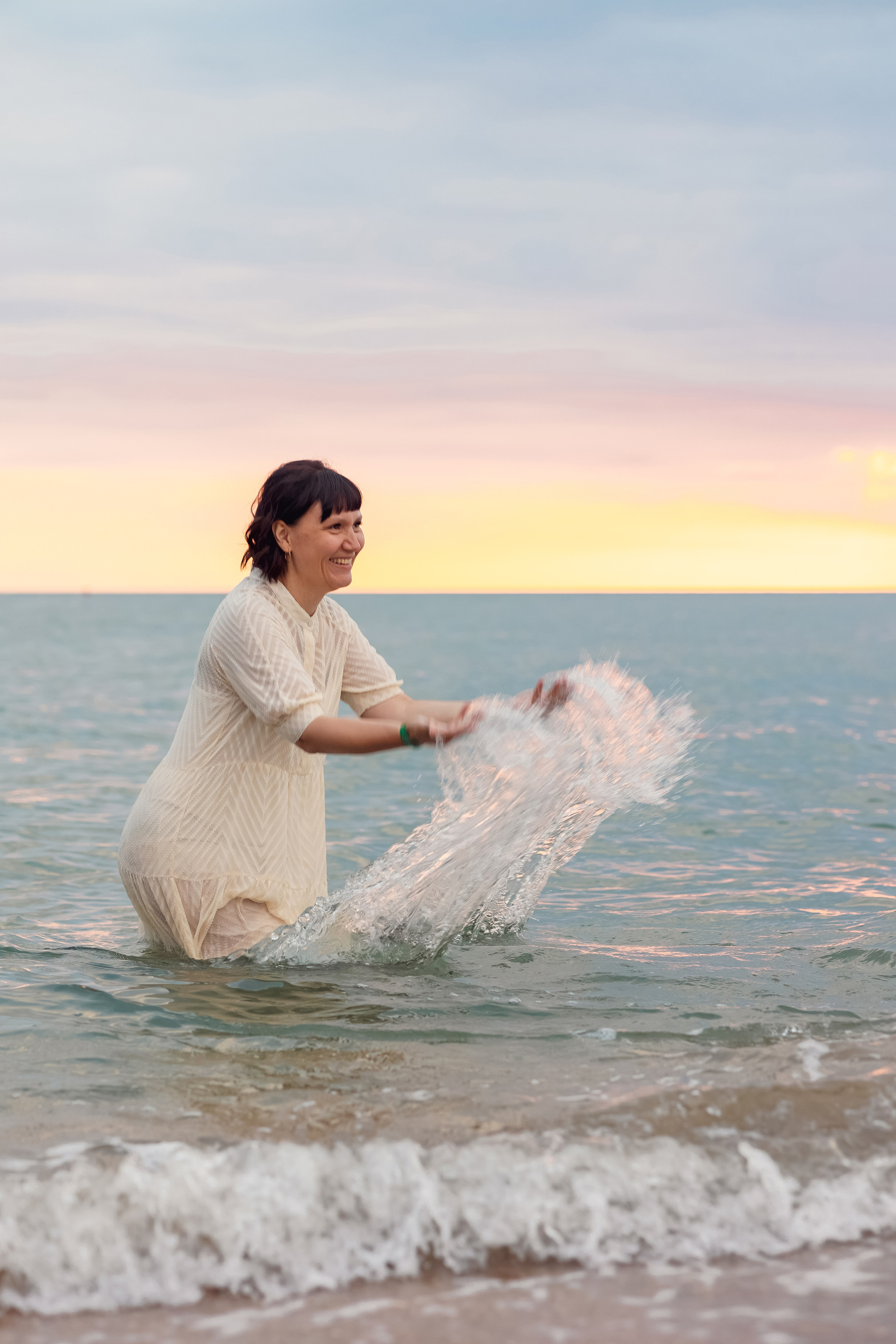 Елена с супругом на рассвете. Свадебный и семейный фотограф в Каспийске Алёна Нурмагомедова