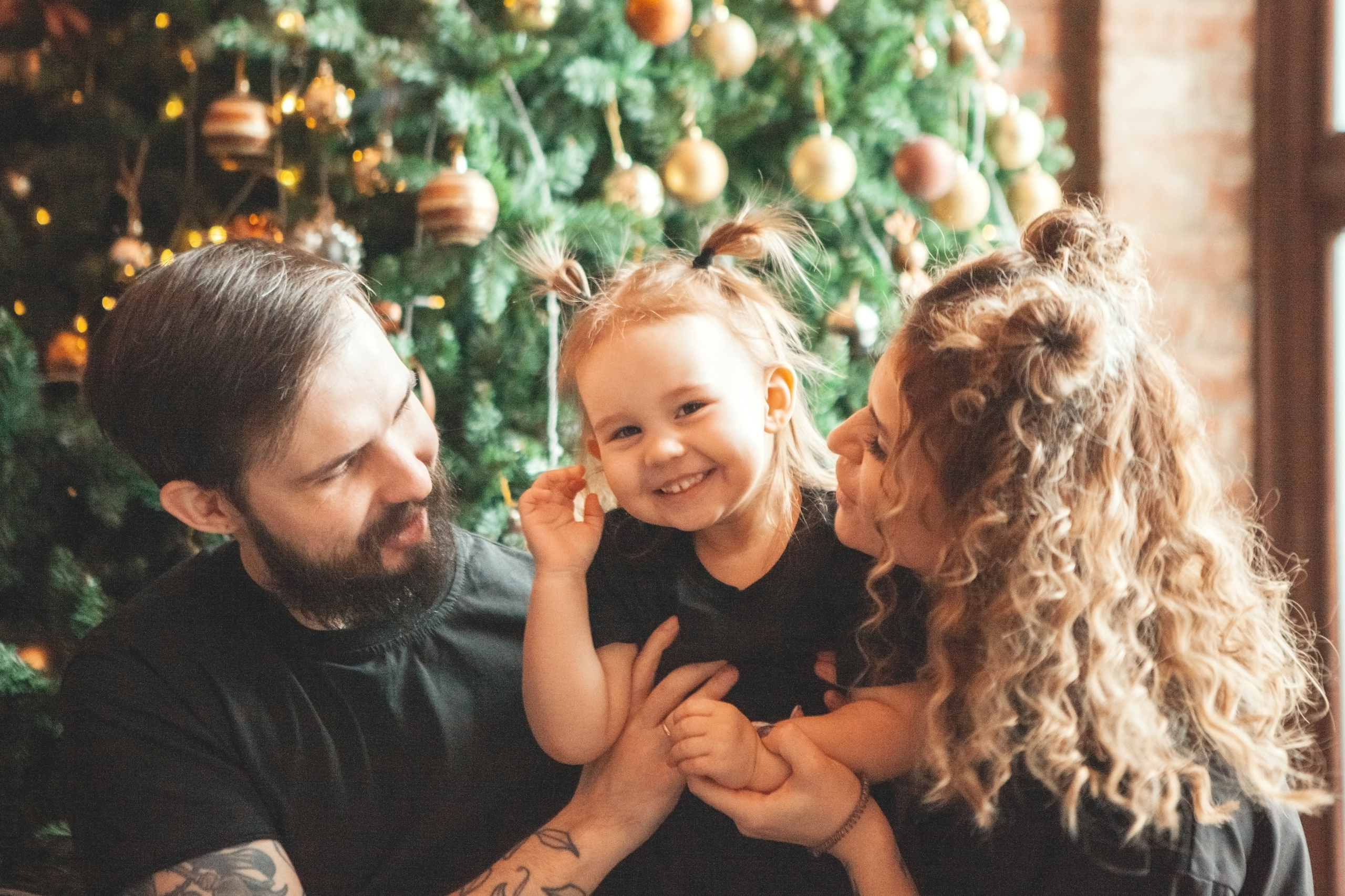 Новогодняя семейная фотосессия в студии. Фотограф Ольга Ефремова