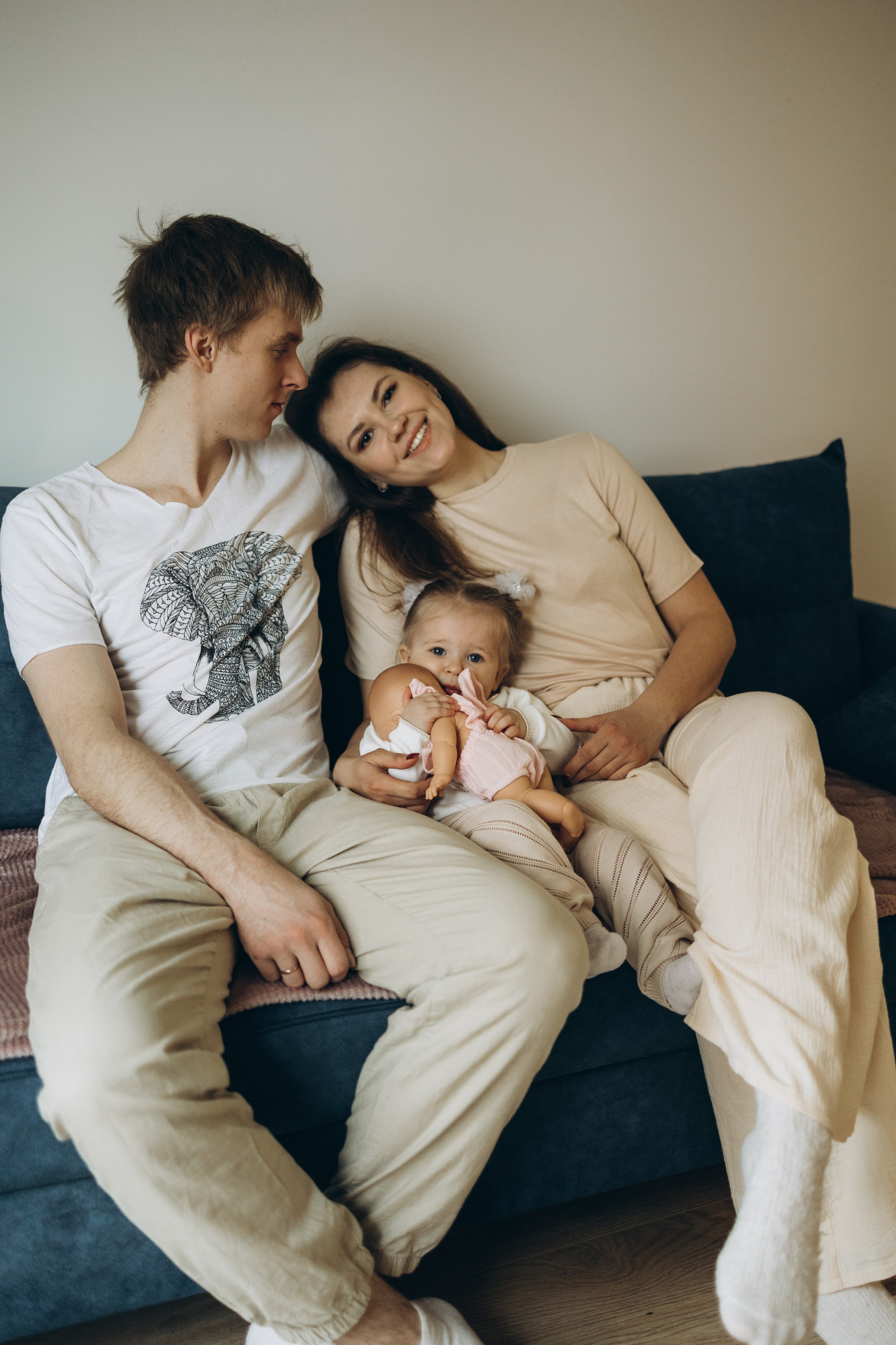 Настя, Андрей и Лиза. Семейный фотограф в Москве Виктория Ястребинская