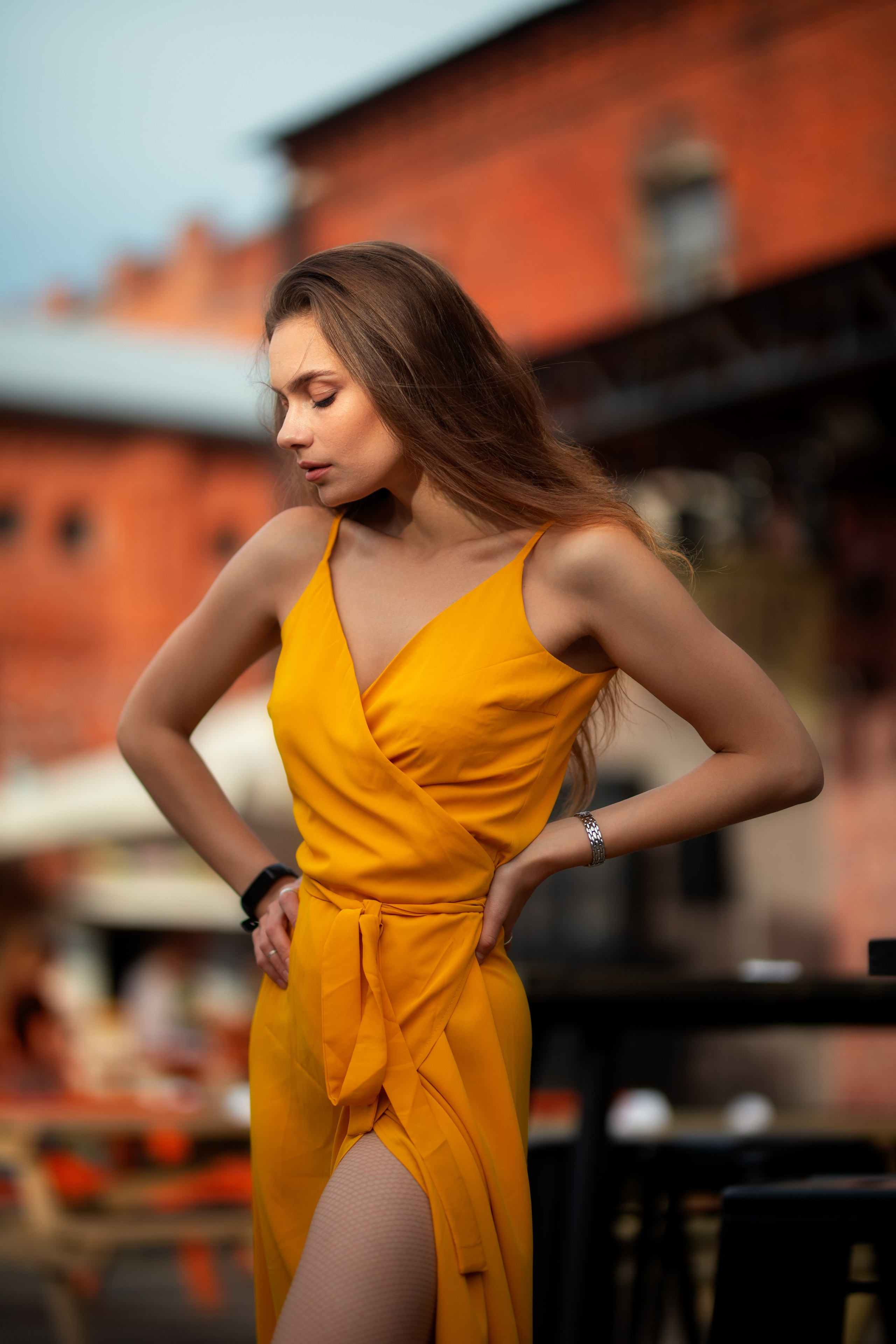 Летняя съемка с Екатериной на городской площади в Воронеже в формате для «себя»